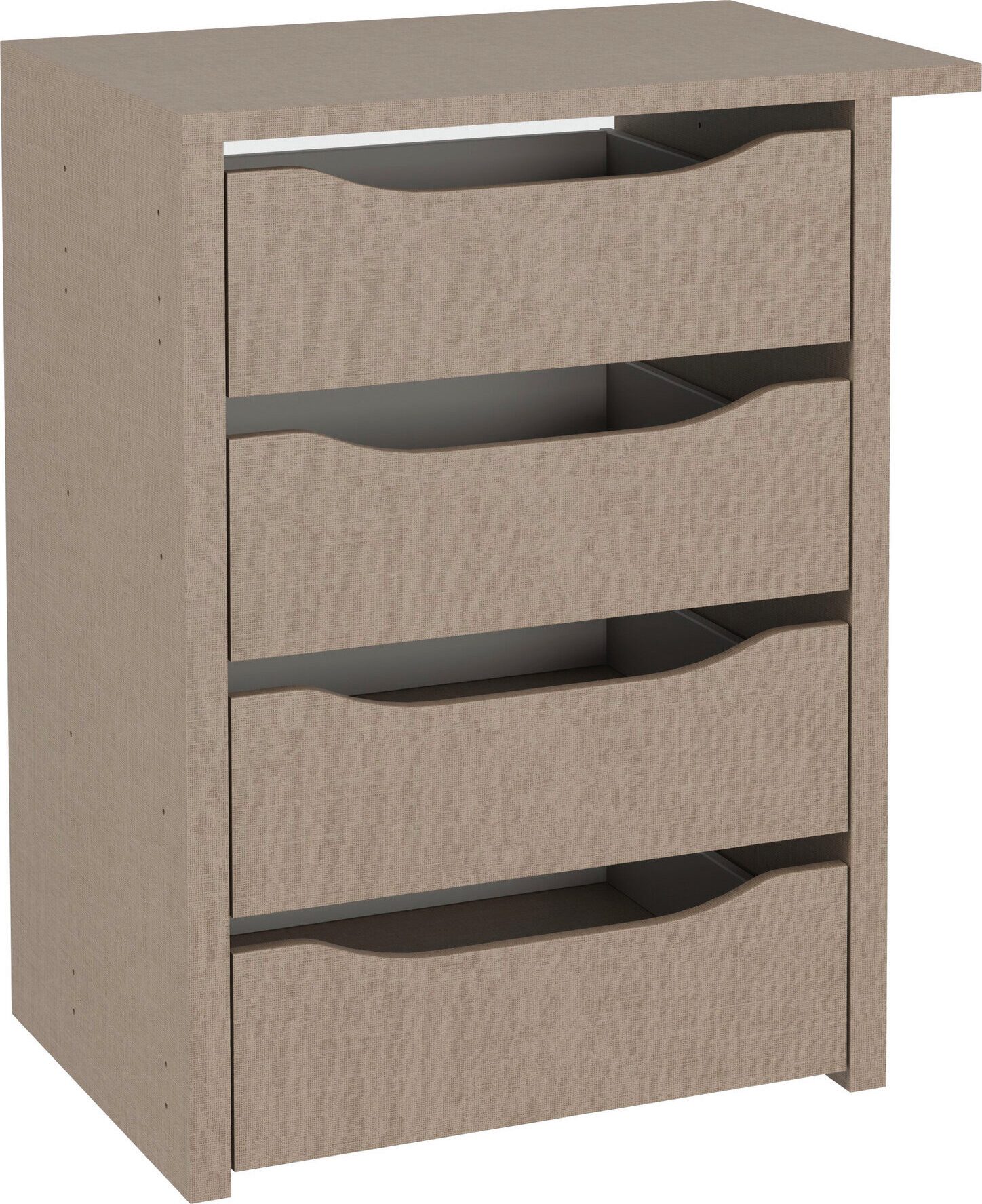 rauch Schubladeneinsatz Zubehör für Rauch-Schränke Garderobe Kleiderschrank Schrank, mit 4 Schubladen, Breite 66 cm, Tiefe 45 cm, MADE IN GERMANY