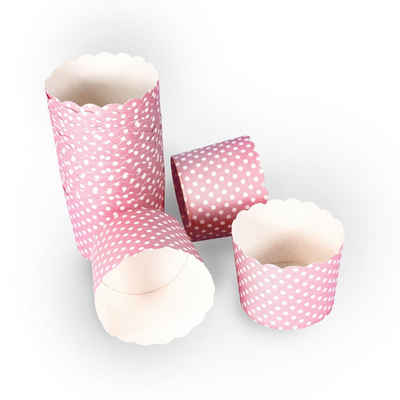 Frau WUNDERVoll Muffinform Muffin Backformen, groß Durchmesser 6,1 cm, rosa, (100-tlg)