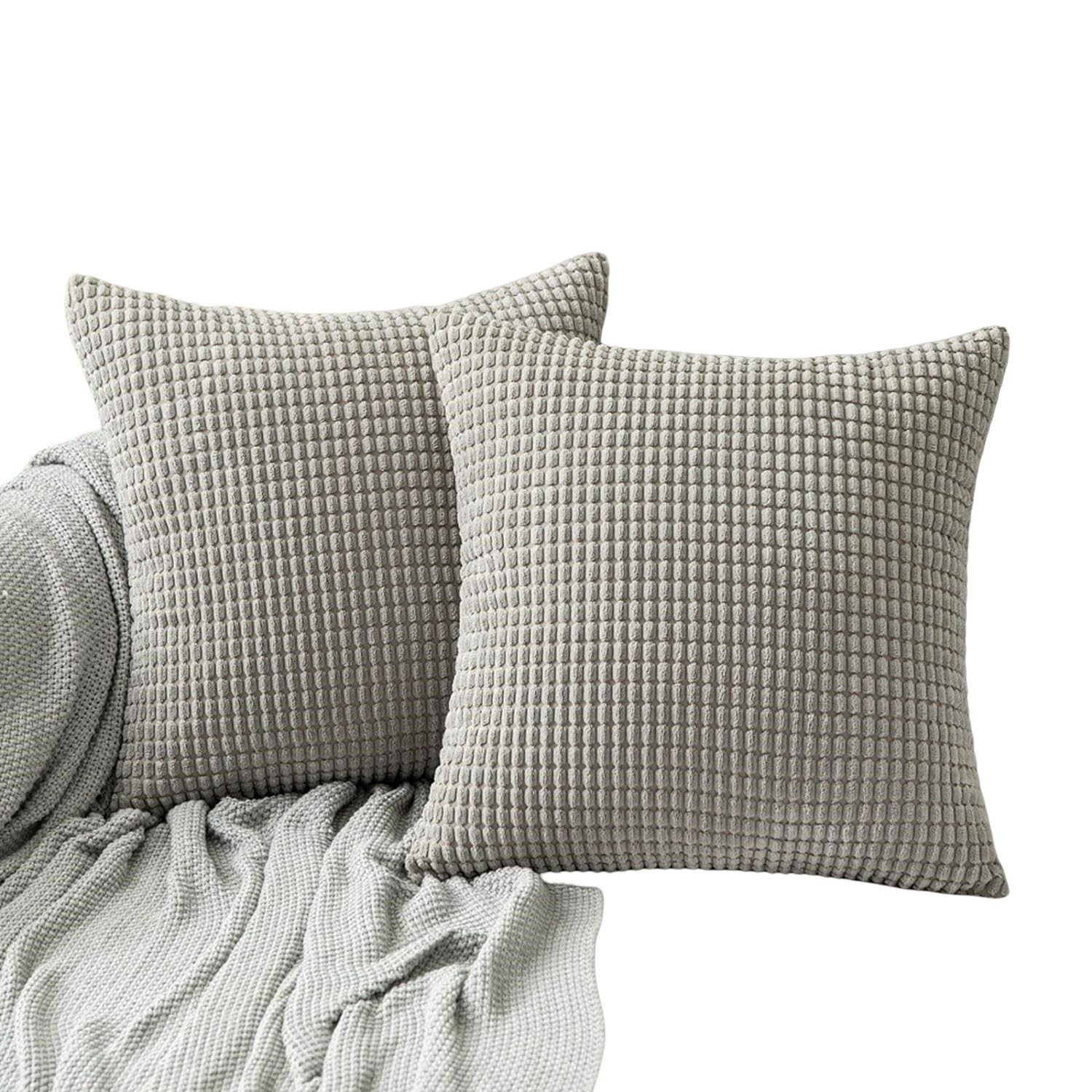 Kaket Kissenhülle 2 Stück, Quadratisch, für Wohnzimmer Schlafzimmer Bett So günstig online kaufen