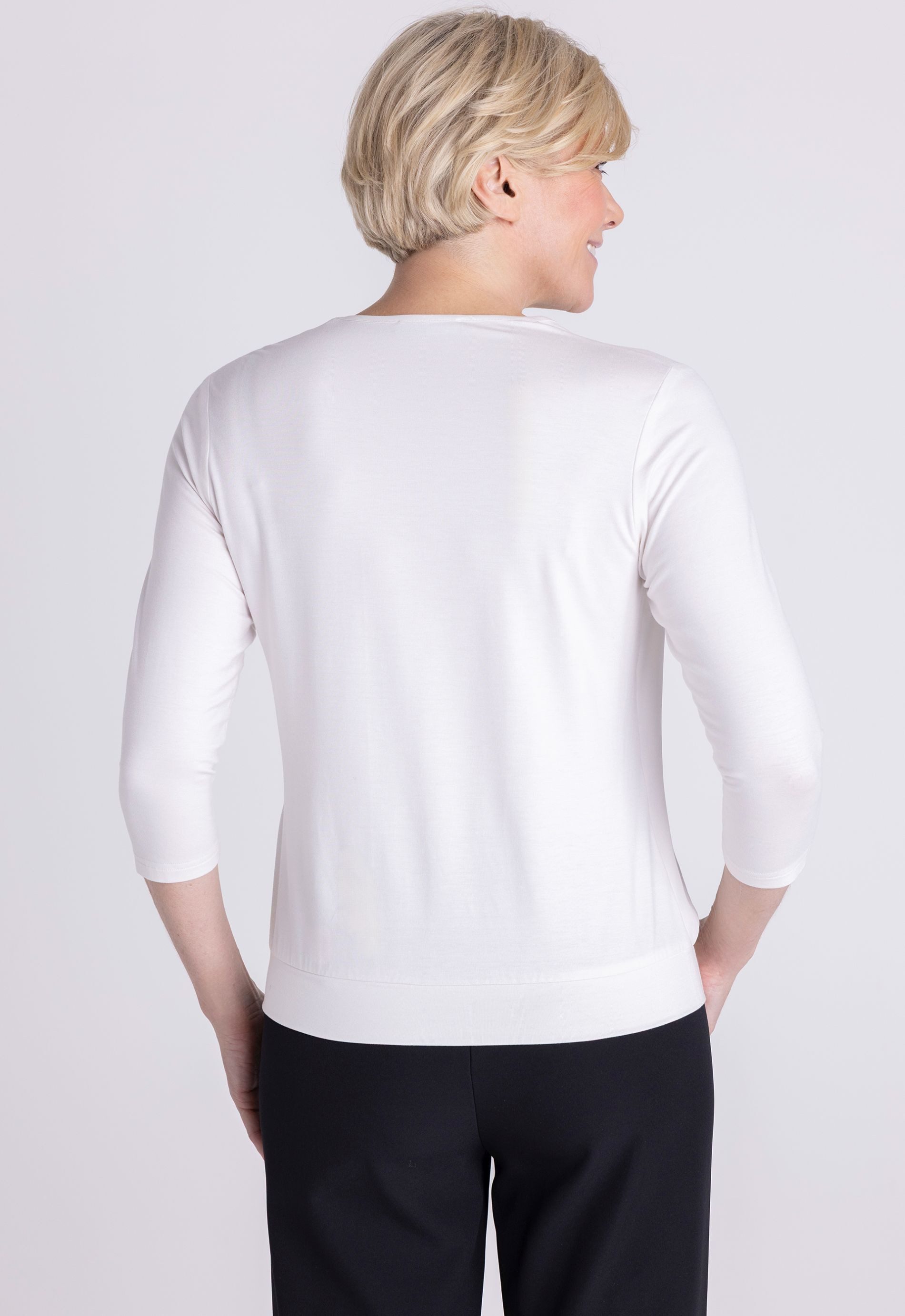 FRANK WALDER Blusenshirt im Materialmix