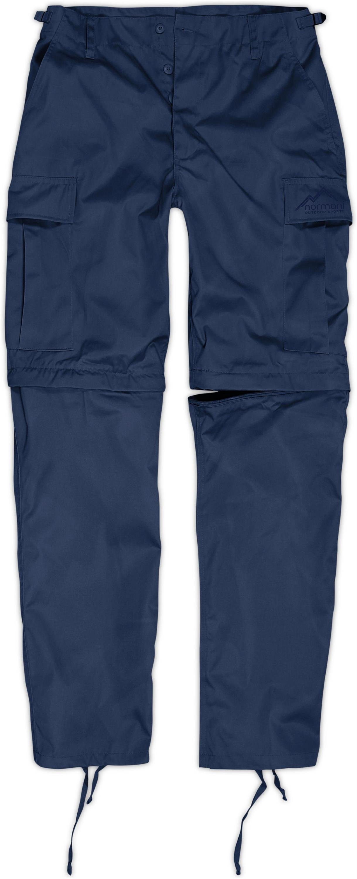 normani Zip-off-Hose Herren 2-in-1 Zip-Off BDU Rangerhose Pioneer Outdoorhose Feldhose mit per Reißverschluss abtrennbaren Hosenbeinen Navy