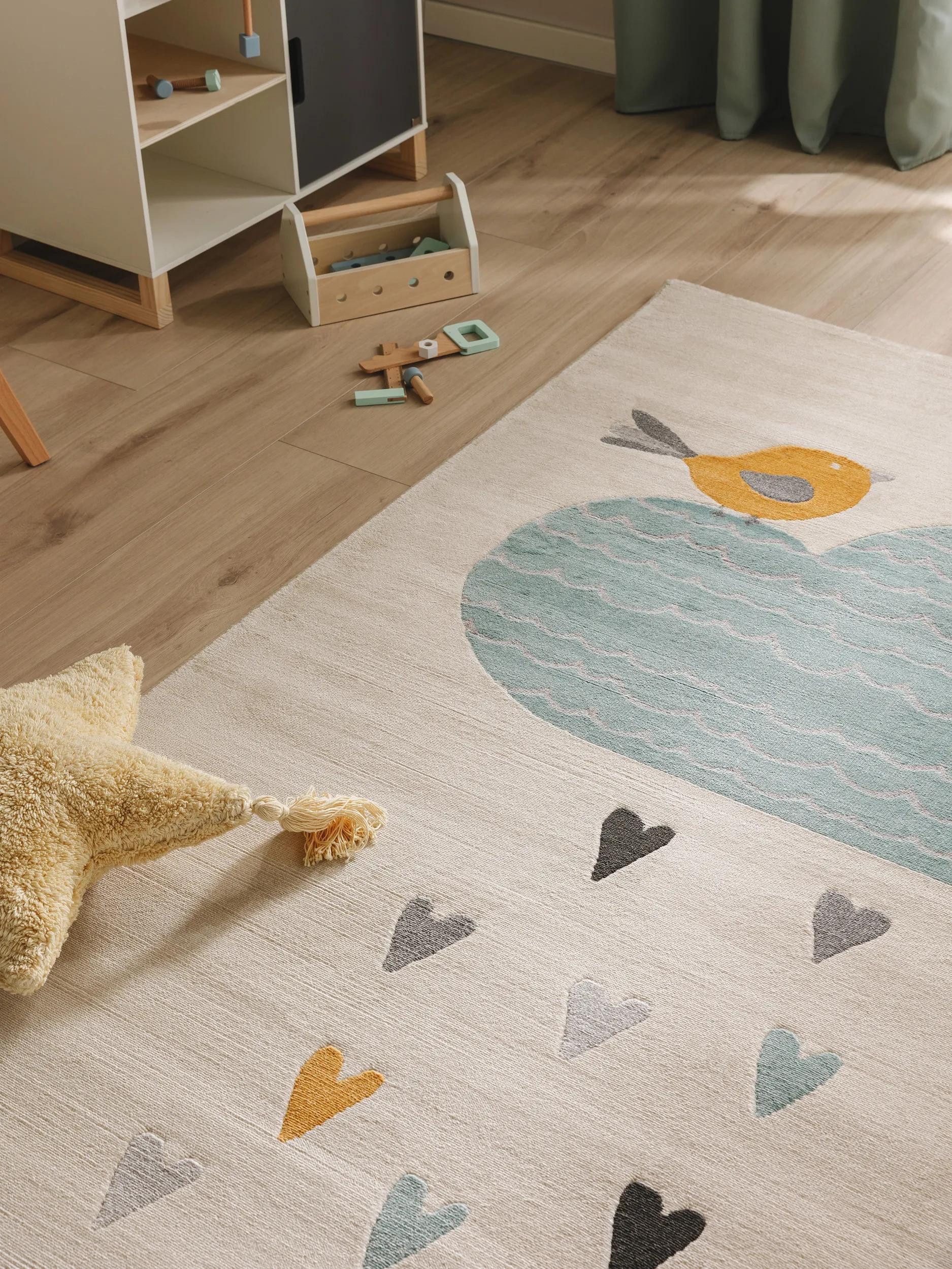 benuta Kinderteppich Juno, rechteckig, Höhe: 6 mm, Kunstfaser, Berber, Ethno-Style, Wohnzimmer