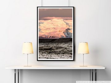 Sinus Art Poster 60x90cm Poster Landschaftsfotografie  Schneebedecktes Panorama in Island