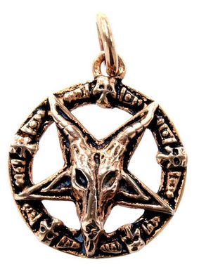 Kiss of Leather Kettenanhänger Pentagramm Anhänger Bronze Baphomet Drudenfuß Satan Teufel schwarze Magie