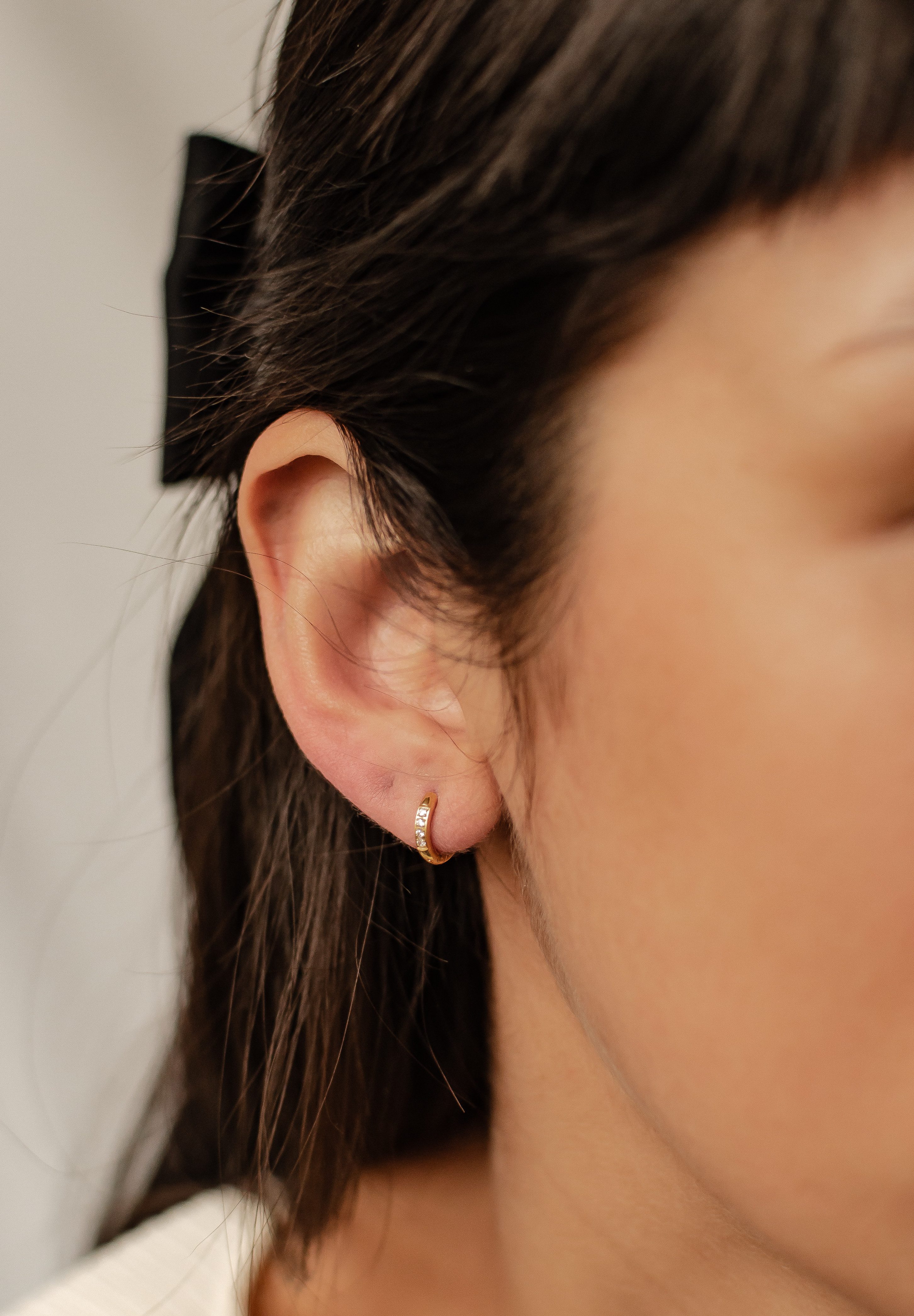 Hey Happiness Paar Creolen Damen Zirkonia, Edelstahl Ohrringe Klein Mittel günstig online kaufen