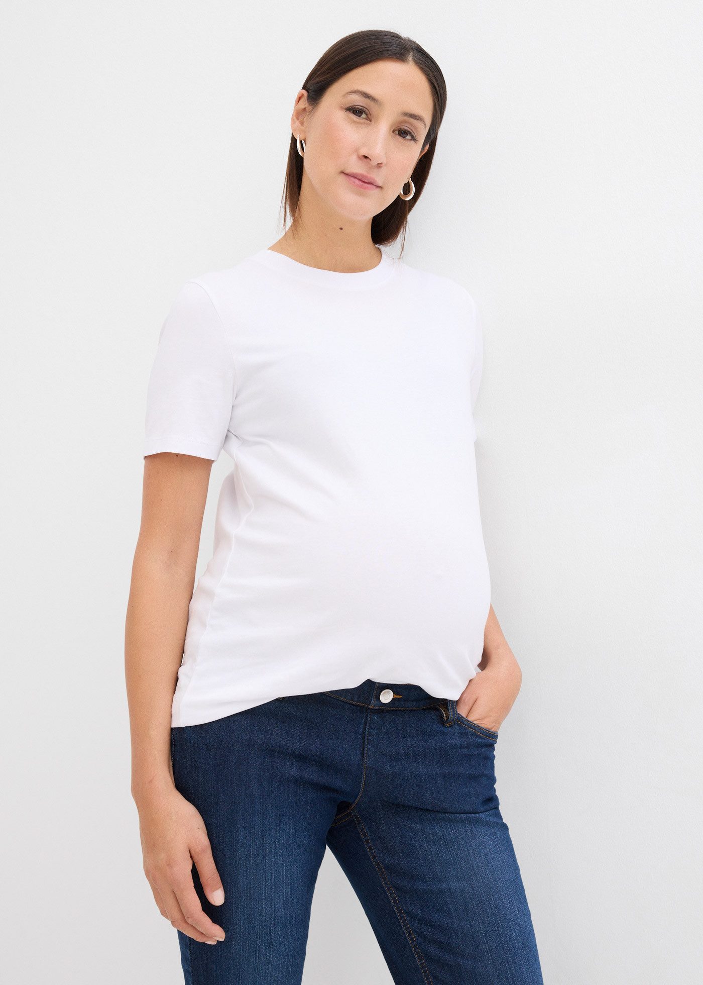 bonprix Umstandsshirt (Packung, 2-tlg) Loose Fit Passform - perfekt für die Schwangerschaft
