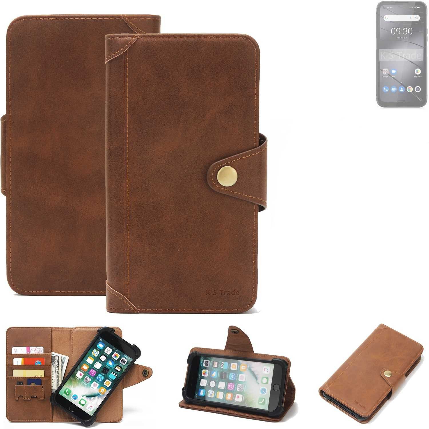 K-S-Trade Handyhülle für Gigaset GX6 Pro, Handyhülle Schutz Hülle Walletcase Bookstyle Tasche Case