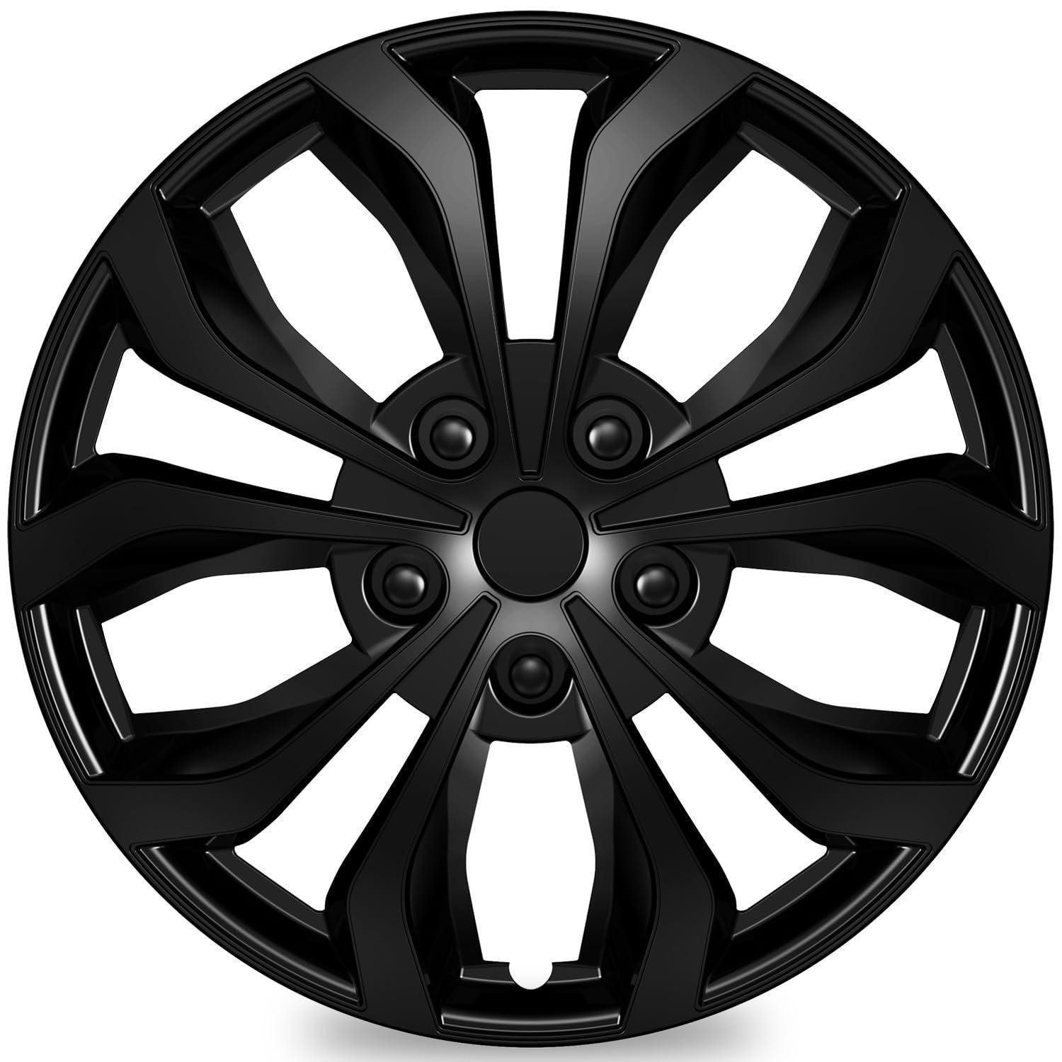 LuxusKollektion Radkappen Radkappen Universal 4er Set Radzierblenden Schwarz 15 Zoll