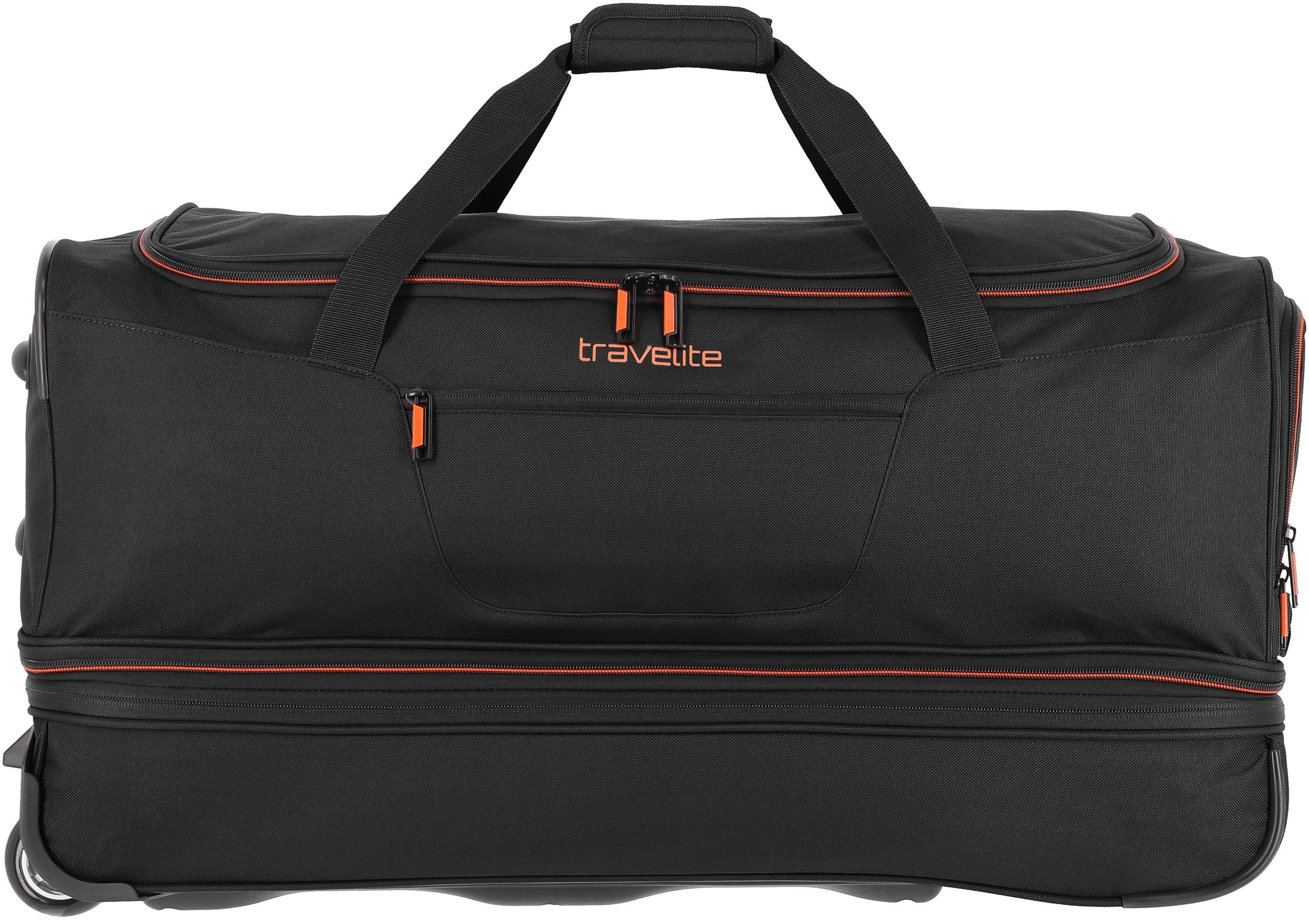 travelite Reisetasche BASICS, verschiedene Größen und Farben, Duffle Bag Reisegepäck Sporttasche Reisebag mit Trolleyfunktion