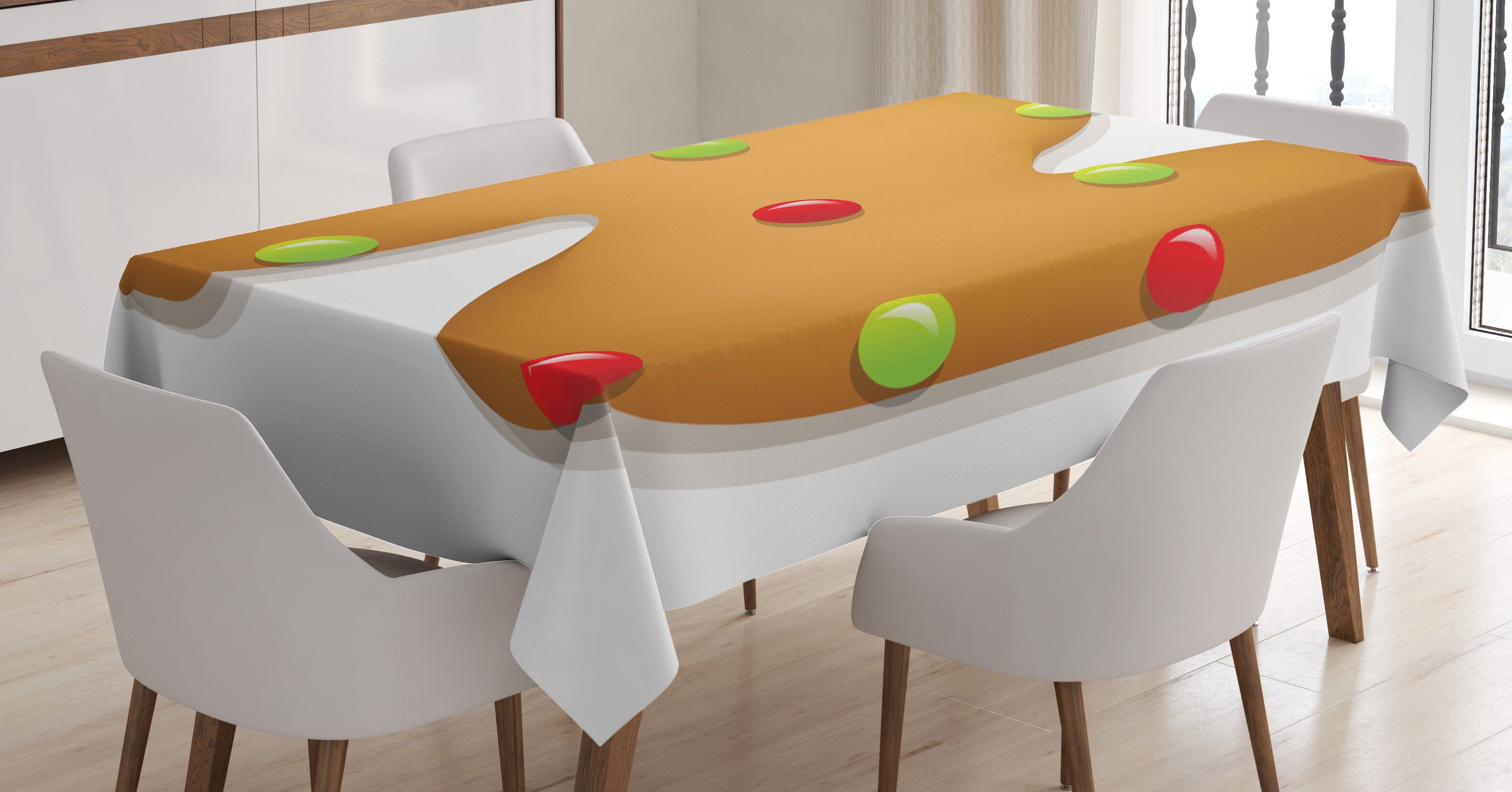 Für Waschbar geeignet Farben, Tischdecke den Bereich Farbfest Buchstabe Klare Abakuhaus Außen Bicolor N Weihnachtsalphabet