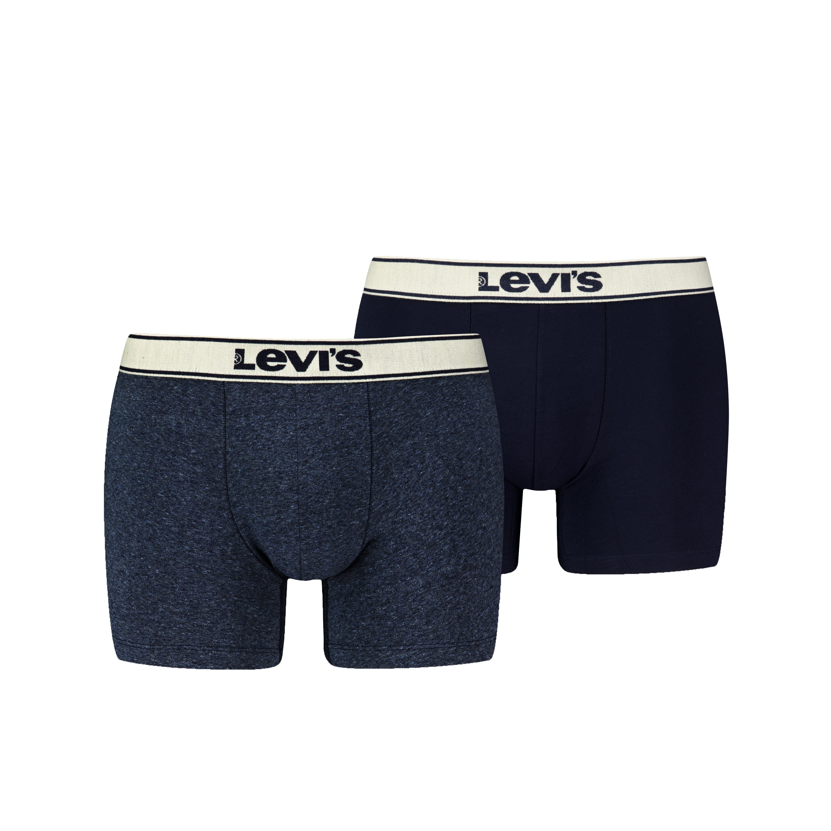 Levi's® Boxershorts LEVIS MEN VNTG HTR BOXER BRIEF ORG CO 2P (2er Pack) mit breitem Logobund