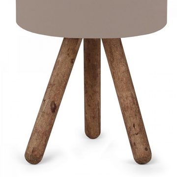 lux.pro Tischleuchte, ohne Leuchtmittel, »Preston« Nachttischlampe Tischlampe Holz 1 x E27 Sandfarben