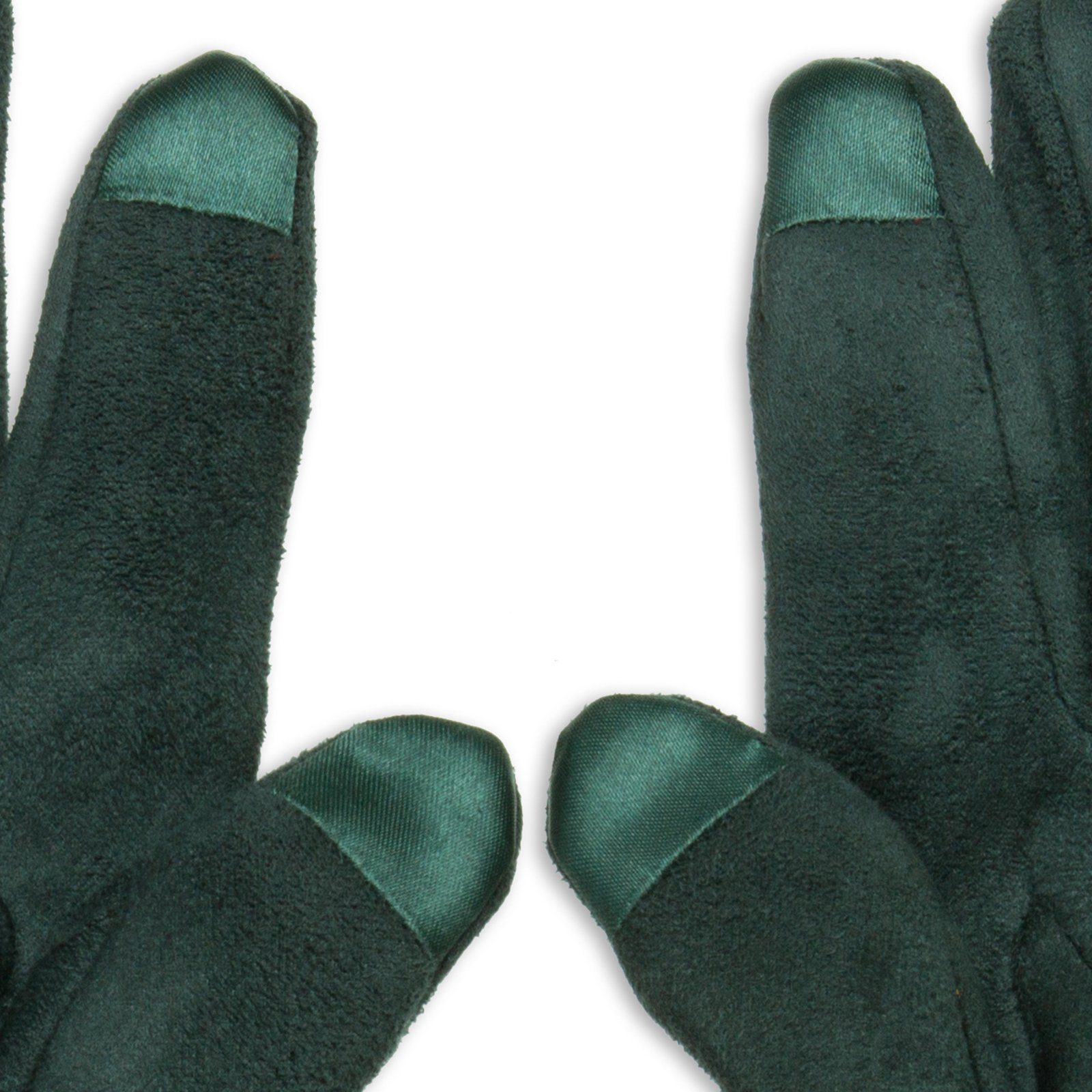 Caspar und mit Strass Handschuhe Funktion grün Damen klassisch GLV011 Touchscreen Dekor Strickhandschuhe elegante