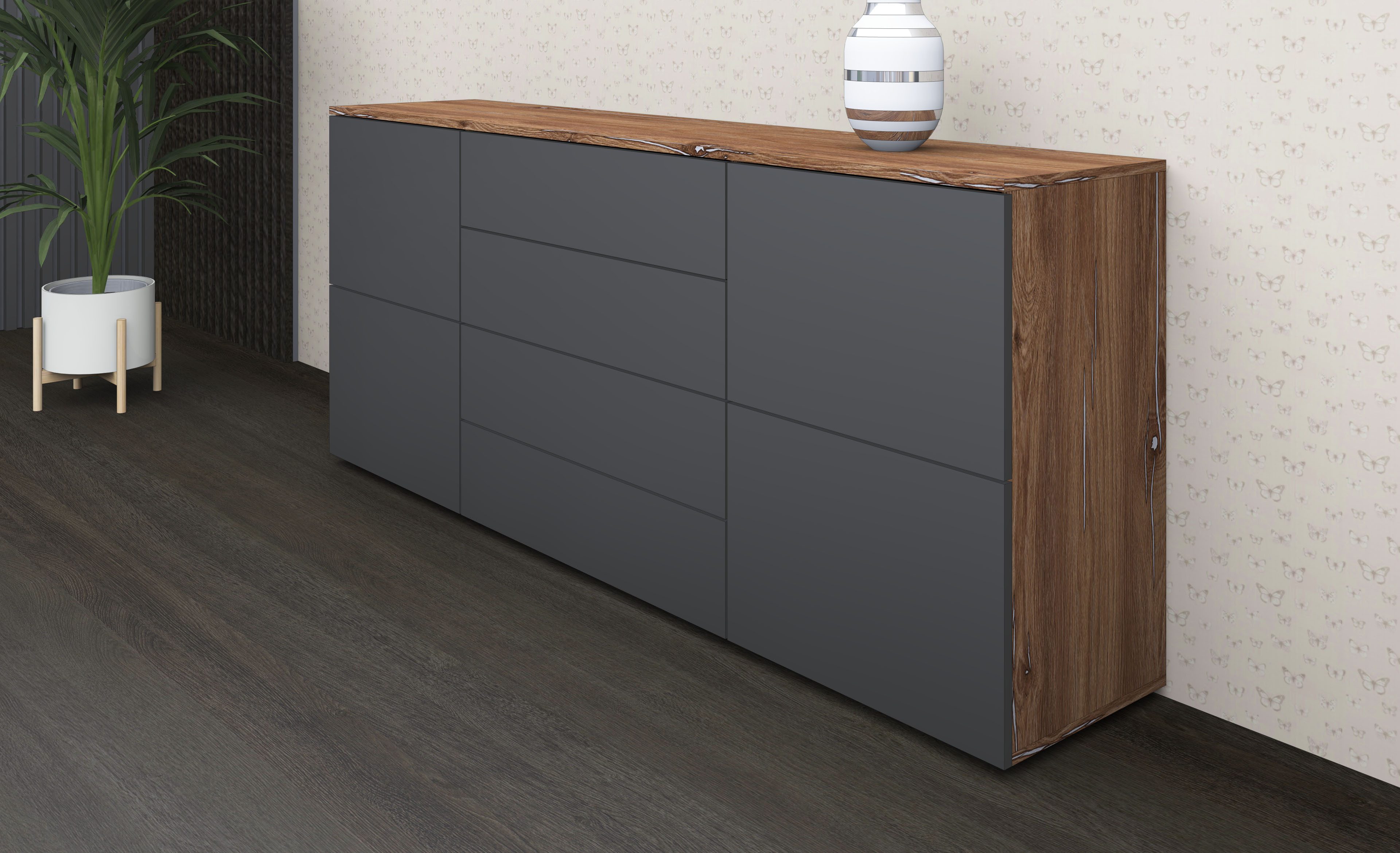 Sideboard Rova, Kommode Breite 166 cm