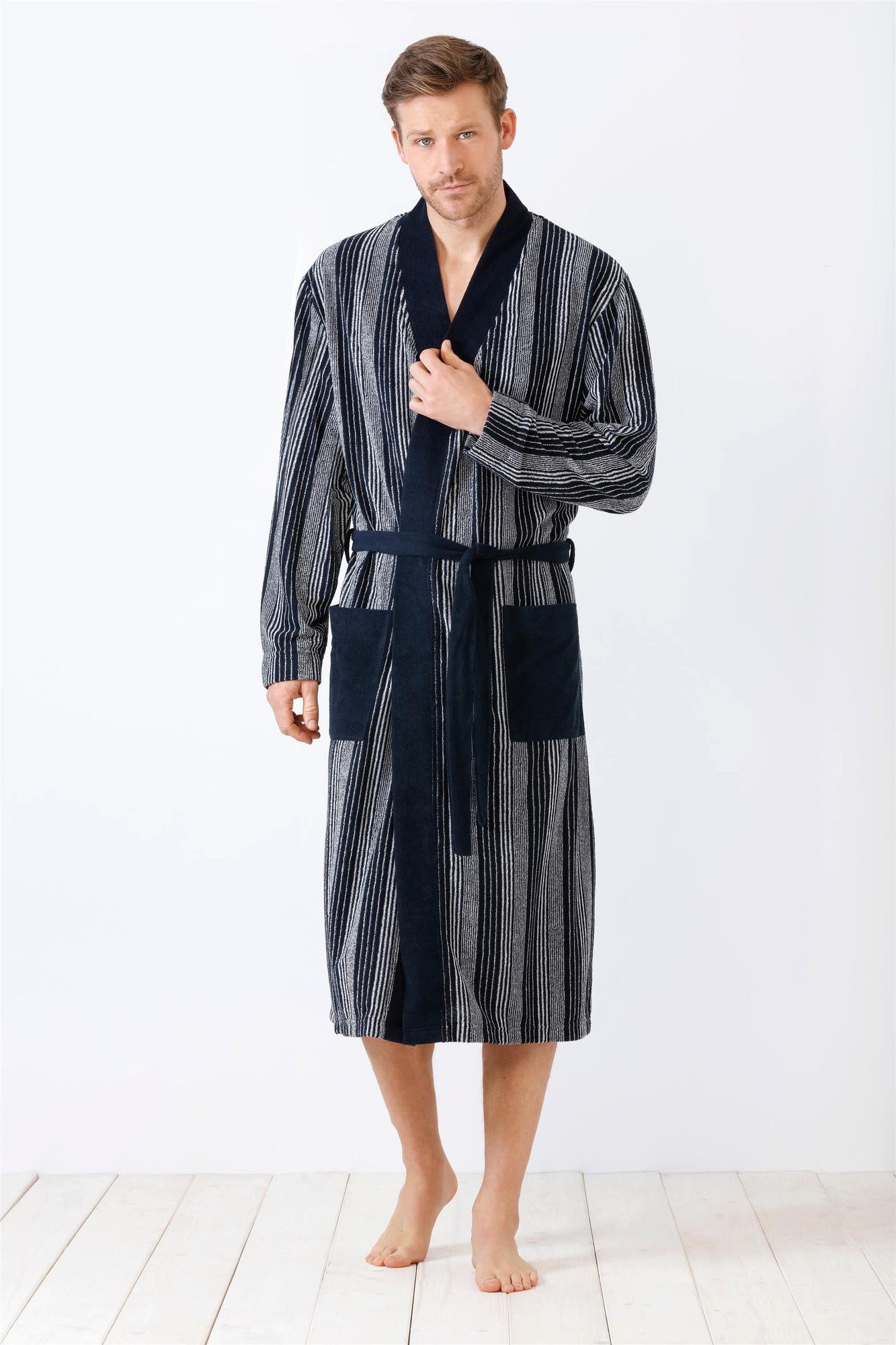 Hajo Morgenmantel Herren Mantel Frottee