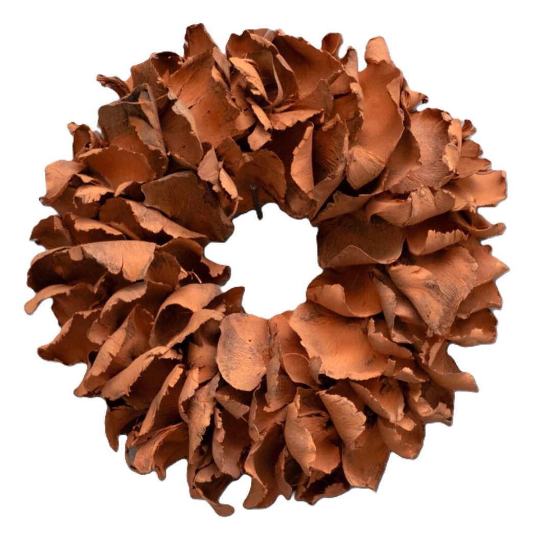 Couronne Dekokranz Kranz Deko Hängekranz Braun Rostfarben Klein Natürlich 25 cm, Naturmaterialien in Handarbeit gefertigt