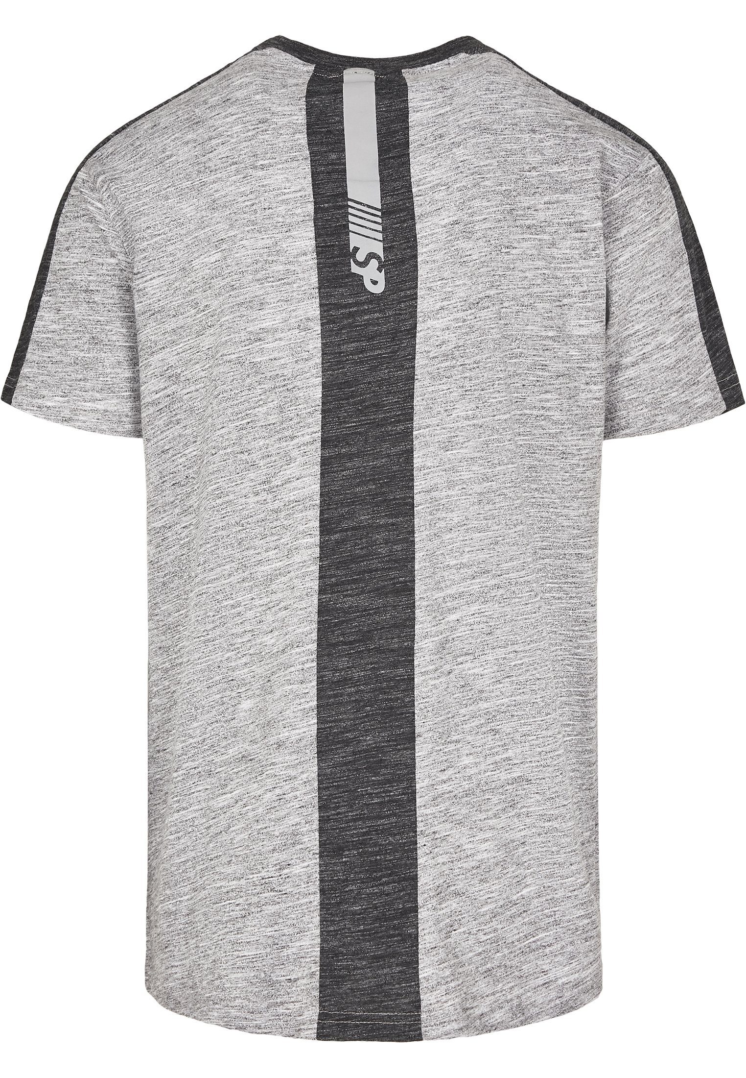 marled grey (1-tlg) Shoulder Southpole Tee Kurzarmshirt Panel Herren Tech