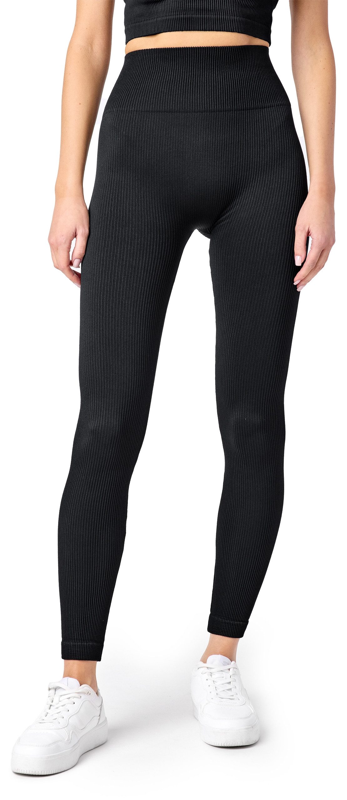 Bellivalini Leggings Sport Gerippte Damen High Waist Fitness Gym BLV-RIB-LE günstig online kaufen