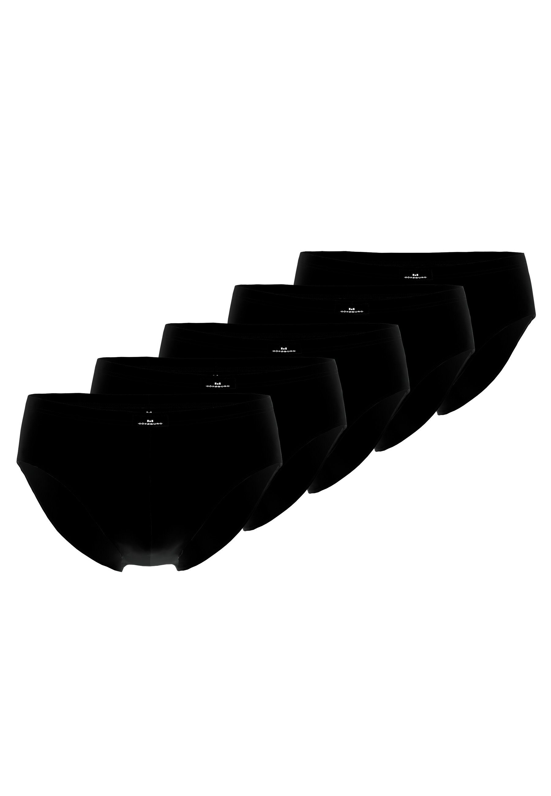 Slip GÖTZBURG Herren Sport-Slip schwarz uni 5er Pack
