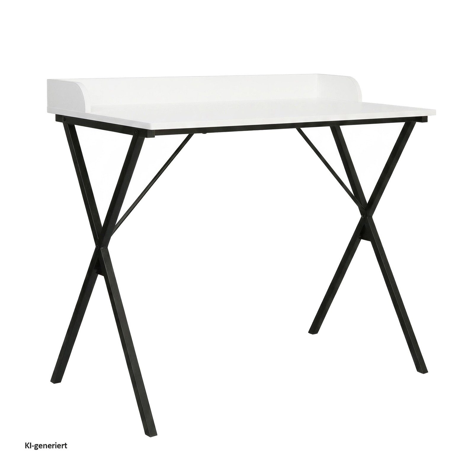 HTI-Living Schreibtisch Cedrik Weiß-Schwarz (Stück, 1-St., 1 Schreibtisch) – Bild 2 von 4