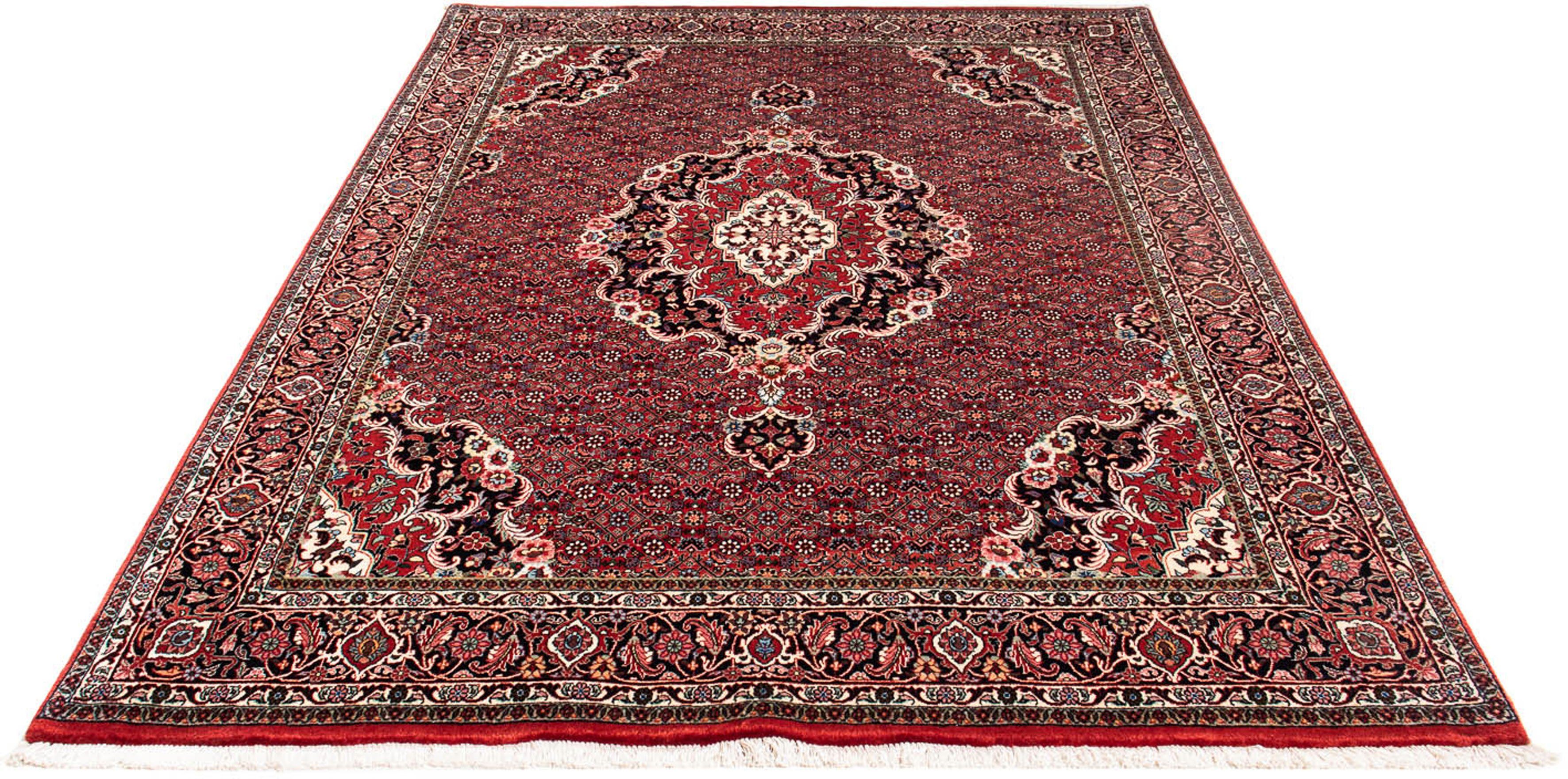 Orientteppich Perser - Bidjar - 229 x 172 cm - dunkelrot, morgenland, rechteckig, Höhe: 15 mm, Wohnzimmer, Handgeknüpft, Einzelstück mit Zertifikat