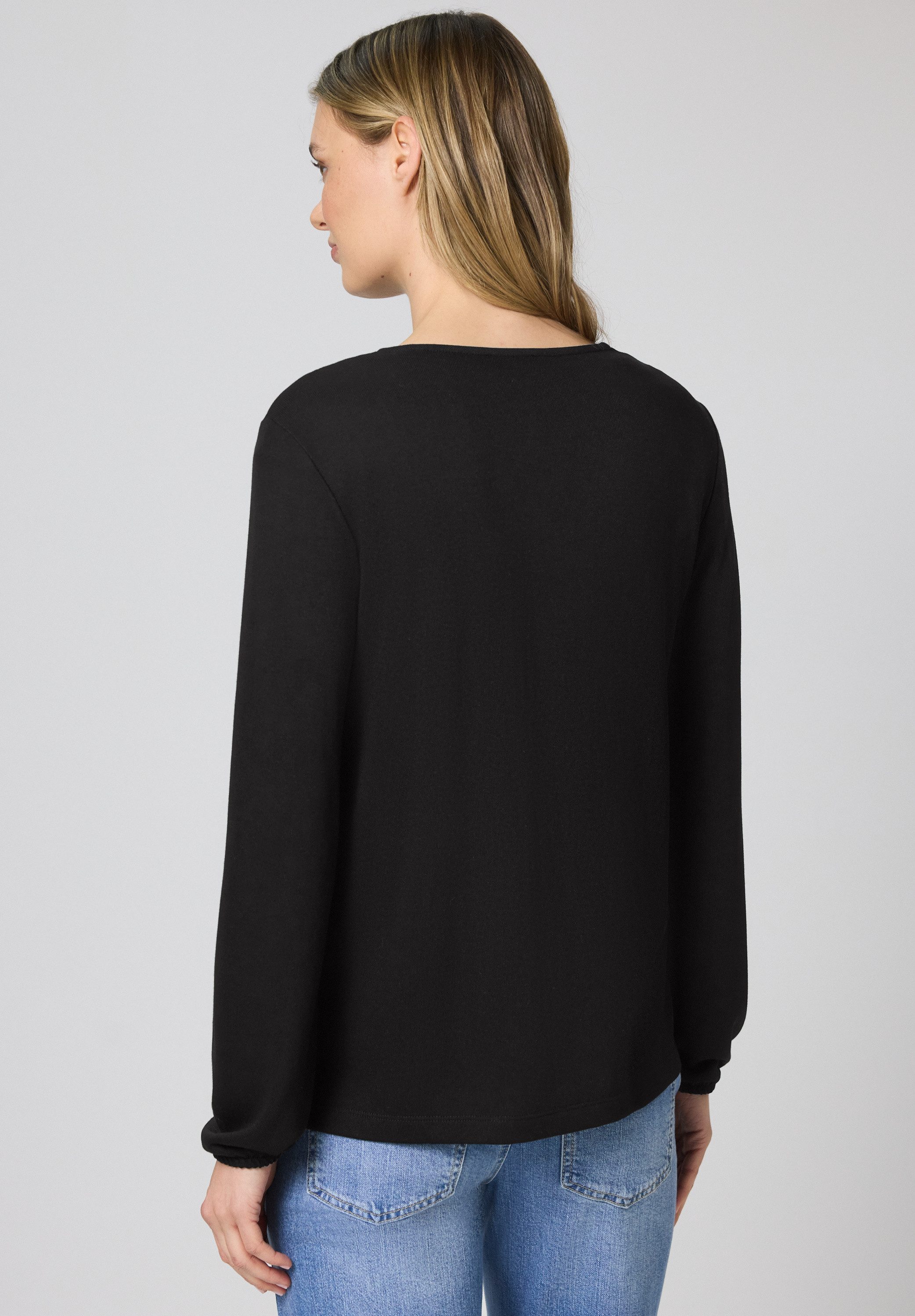 STREET ONE Cardigan bestehend aus einem Materialmix