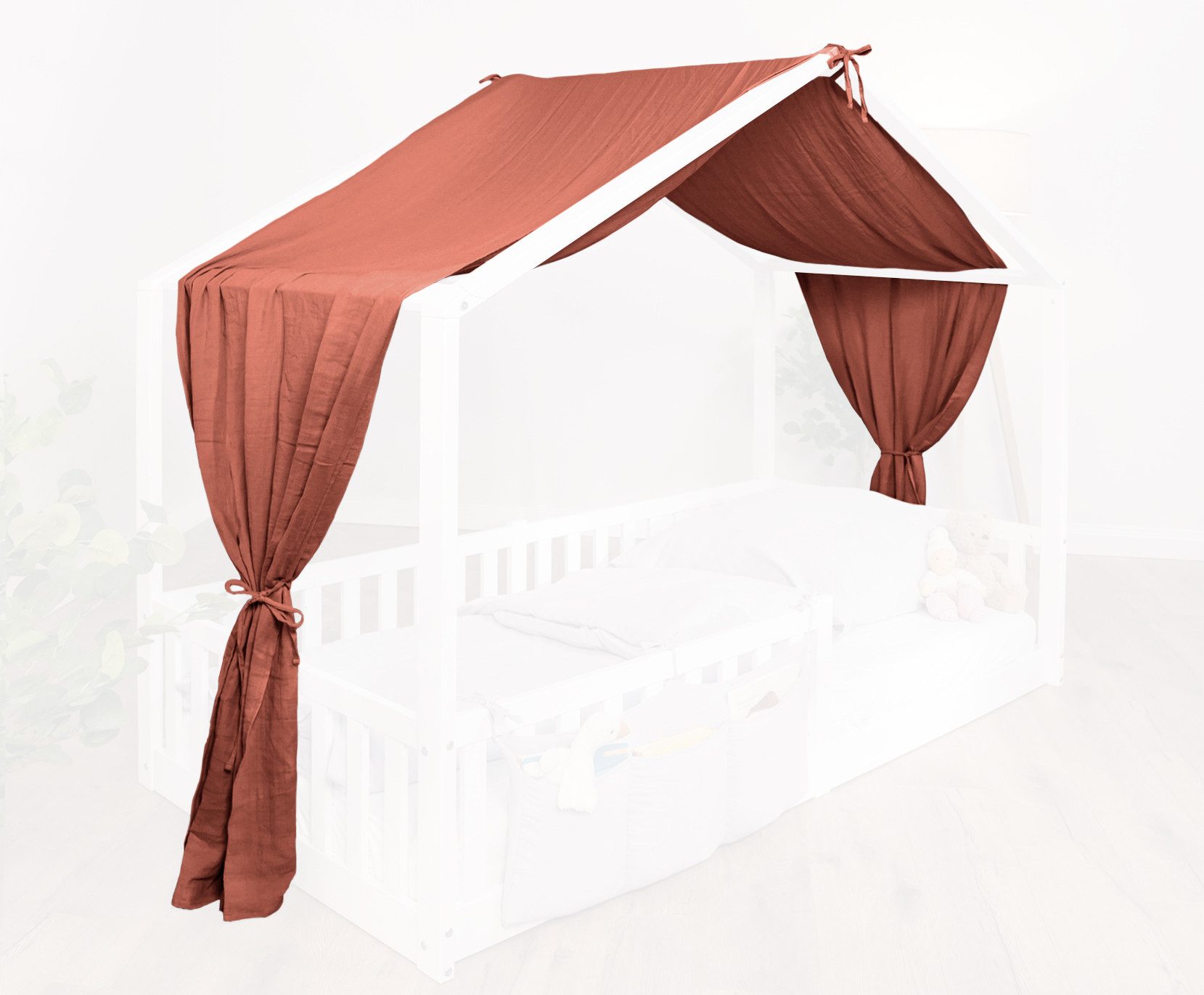 tiSsi® Betthimmel tiSsi® Baldachin Musselin für Hausbetten 90x200 cm