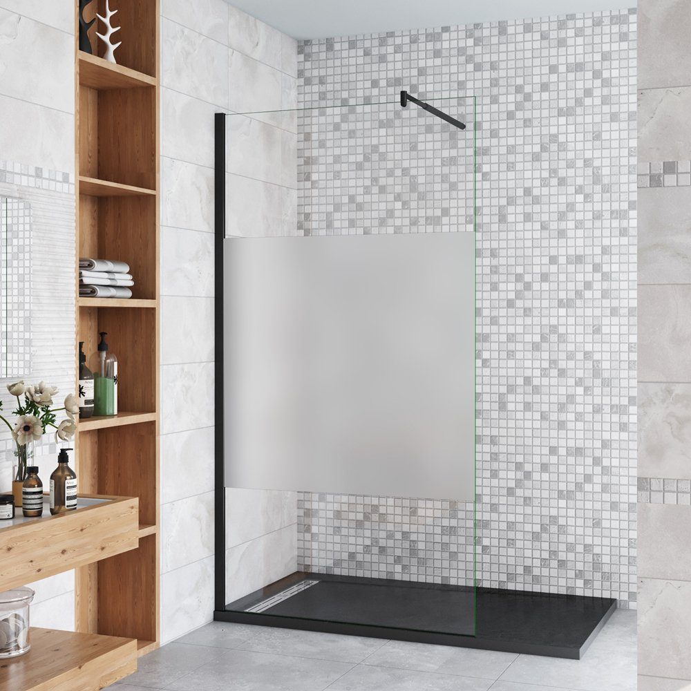 Duschwand 200cm Duschwand Walk in Dusche Duschtrennwand Duschkabine Nano Glas