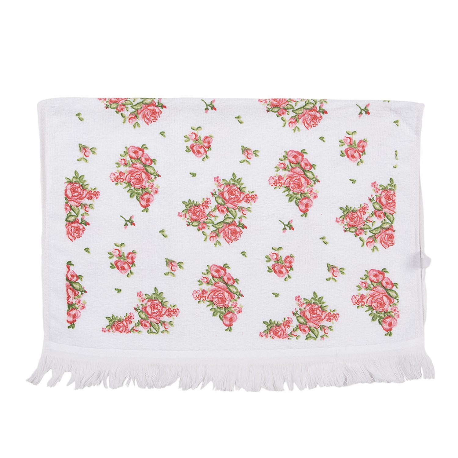 Clayre & Eef Geschirrtuch Sweet Roses, (3-tlg., 3-teilig), Frottee Küchenhandtücher Gästehandtücher ca.40x66cm Baumwolle