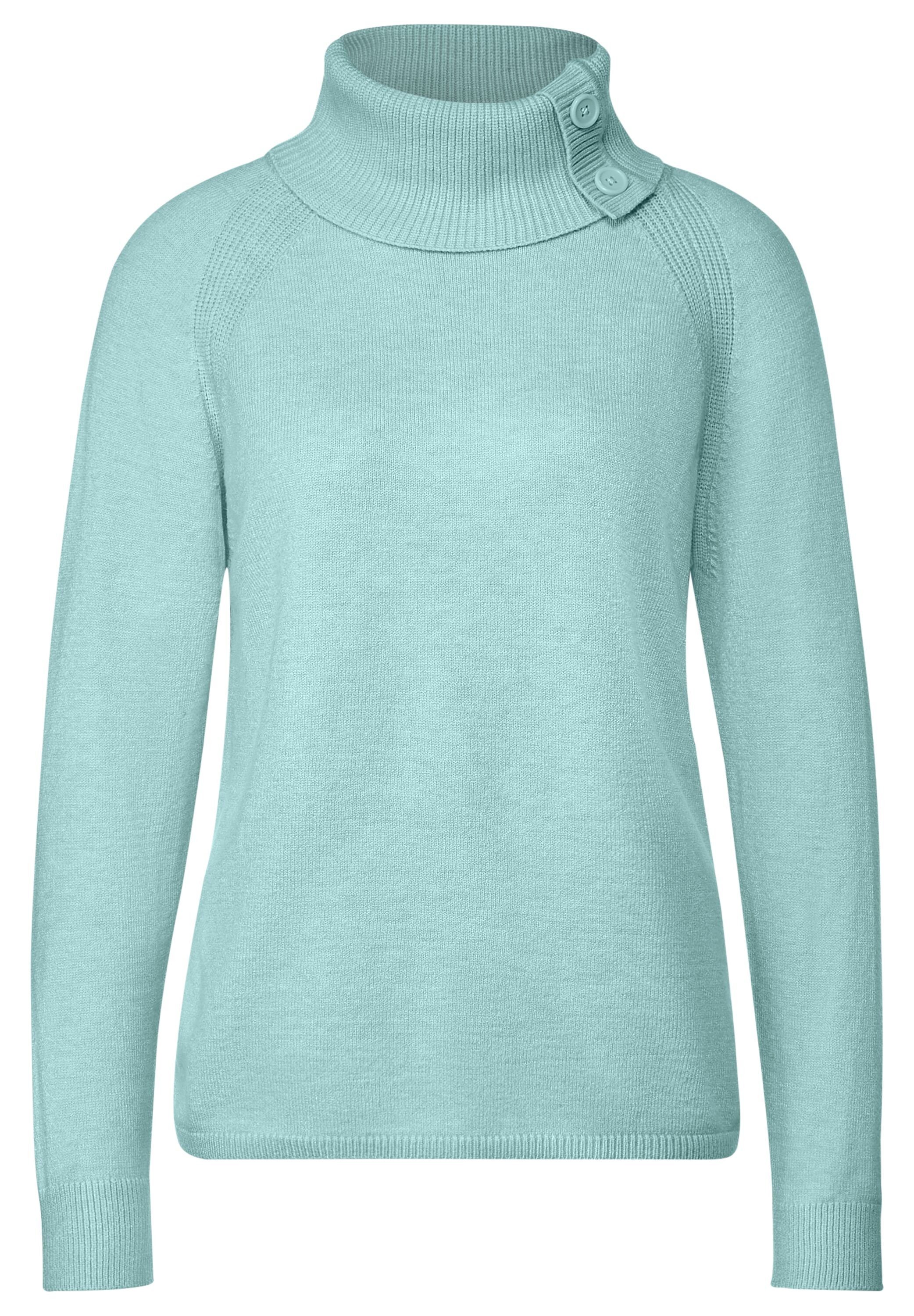 STREET ONE Rollkragenpullover aus softem Materialmix