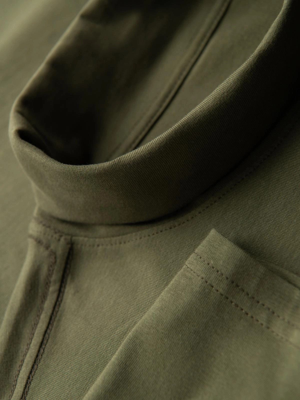 OMBRE Rollkragenpullover Unifarbenes Herren-Longsleeve mit Rollkragen