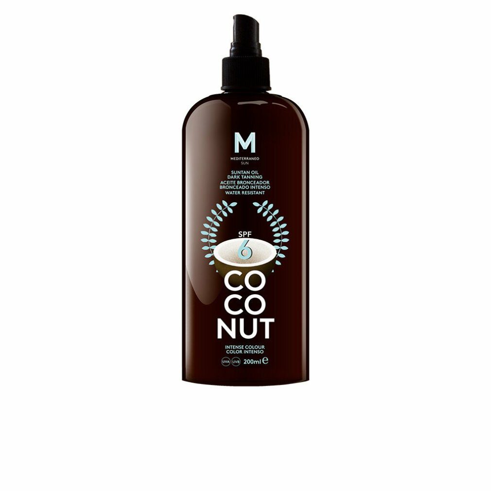 200 ml tanning suntan dark SPF6 Körperpflegemittel Mediterraneo Sun oil COCONUT