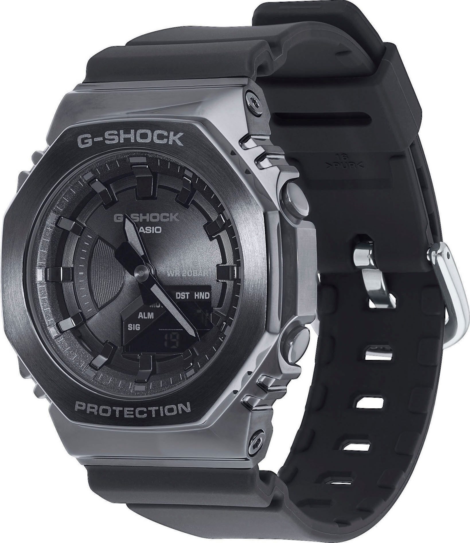 CASIO G-SHOCK Chronograph GM-S2100B-8AER, Quarzuhr, Armbanduhr,Digitaluhr, bis 20 bar wasserd Damenuhr,Herrenuhr