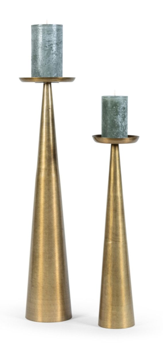 Kerzenhalter Kerzenhalter matt brass antique Ø 19 x 82cm (1 Stück)
