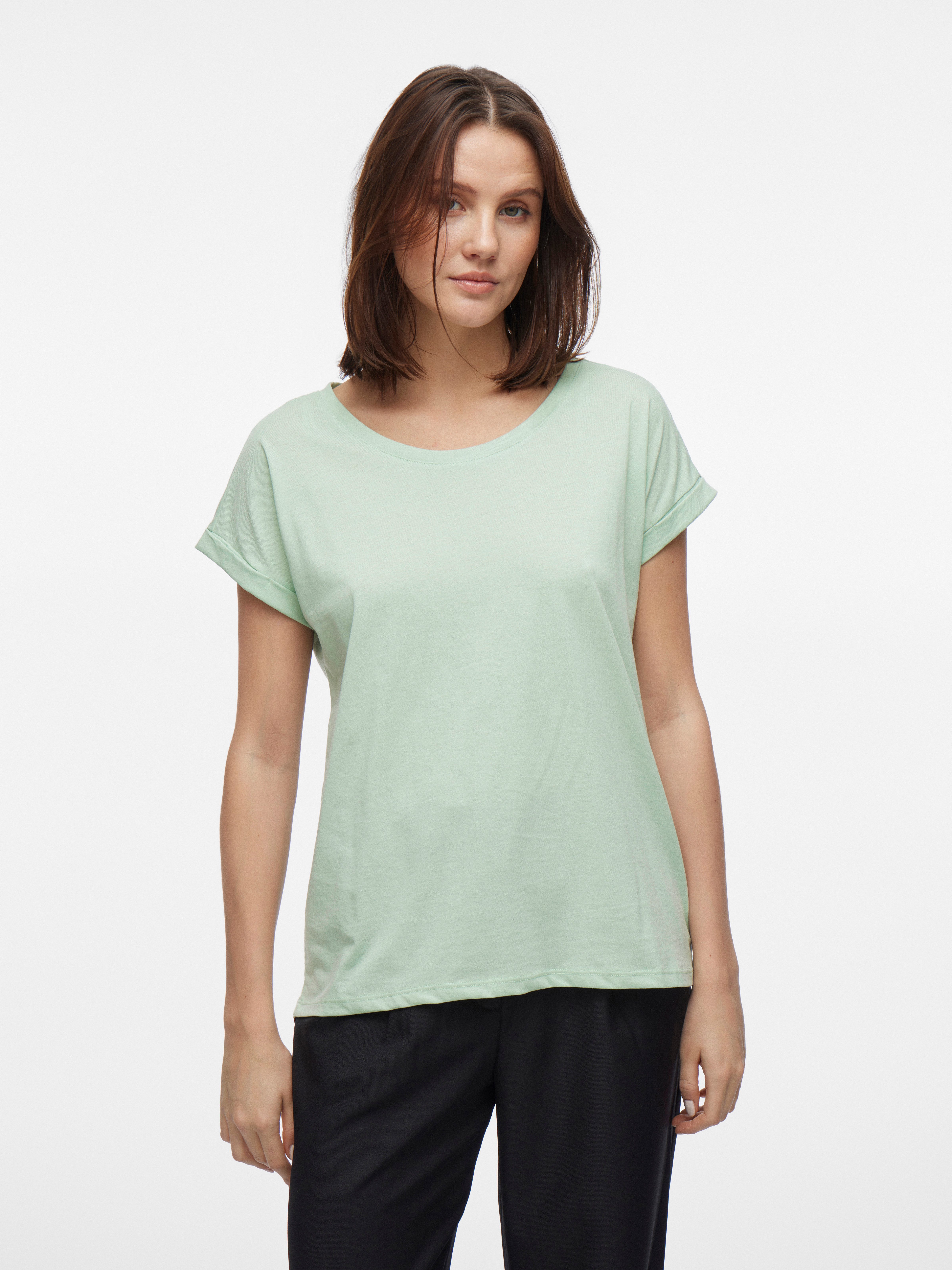 Vila Rundhalsshirt VIDREAMERS NEW PURE T-SHIRT/SU-NOOS Basic Damen-T-Shirt günstig online kaufen