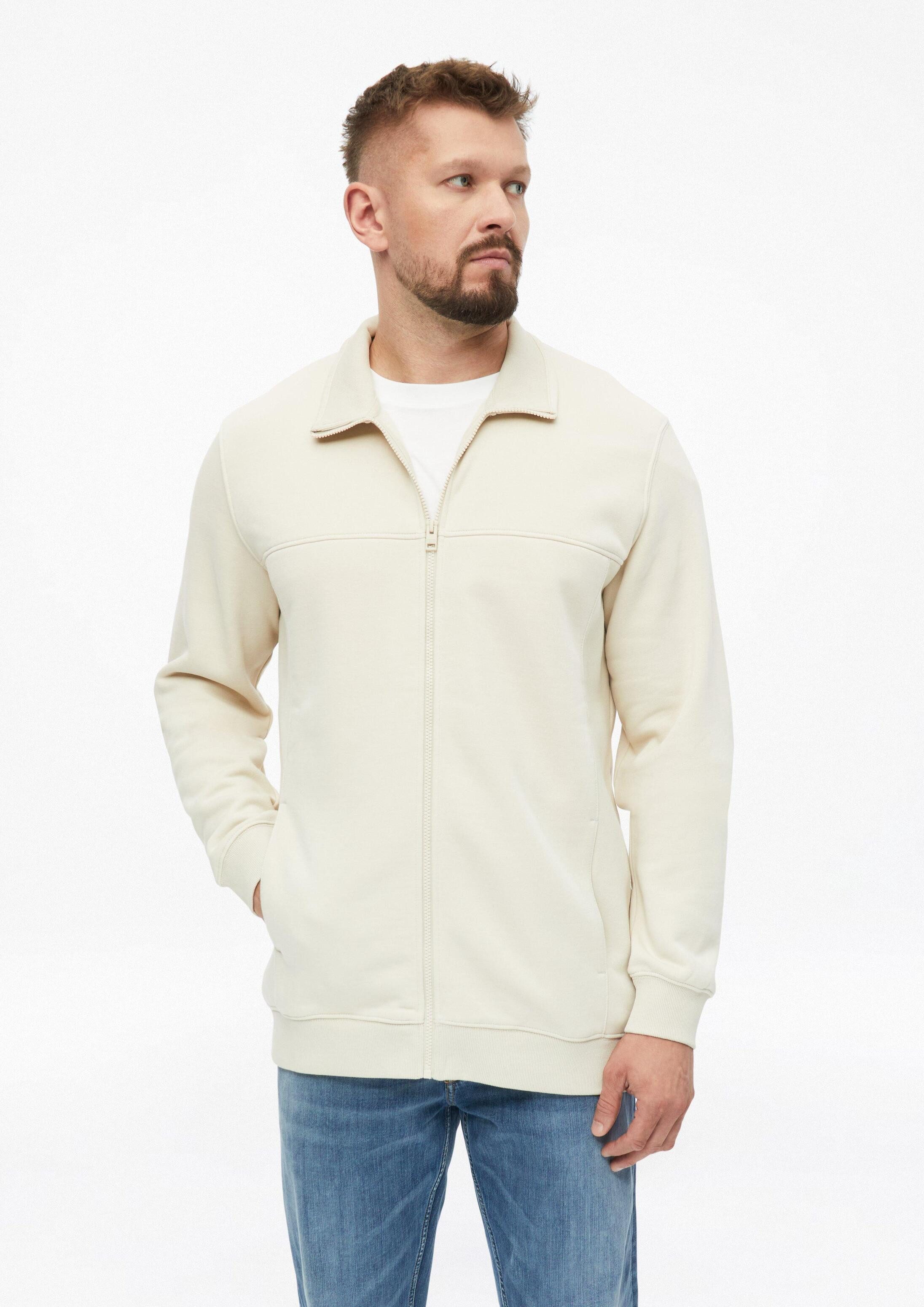 s.Oliver Sweatjacke Sweatshirt Jacke Sweatjacke mit Stehkragen und Eingrifftaschen