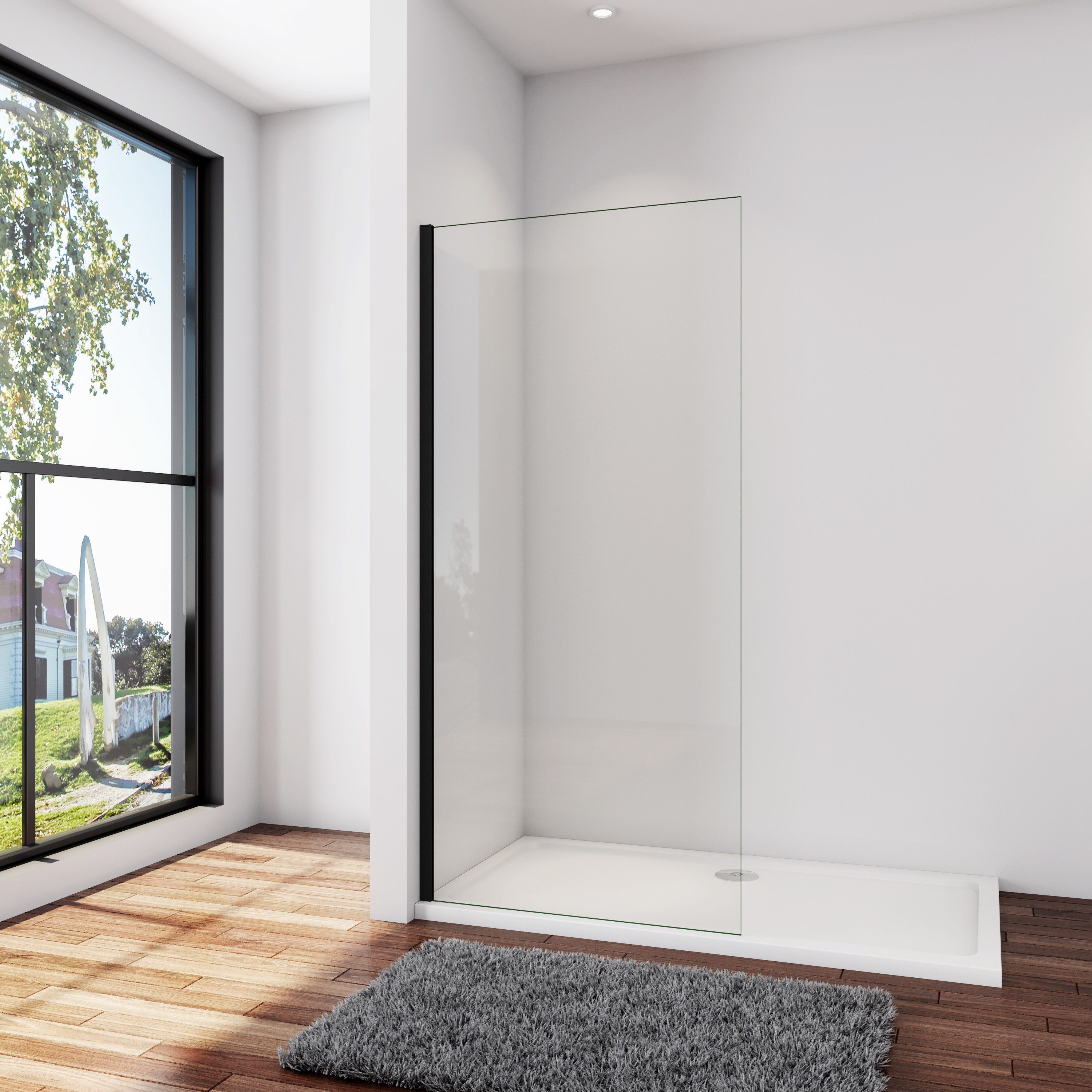 AICA Duschwand Walkin Duschwand Dusche Duschkabine günstig online kaufen