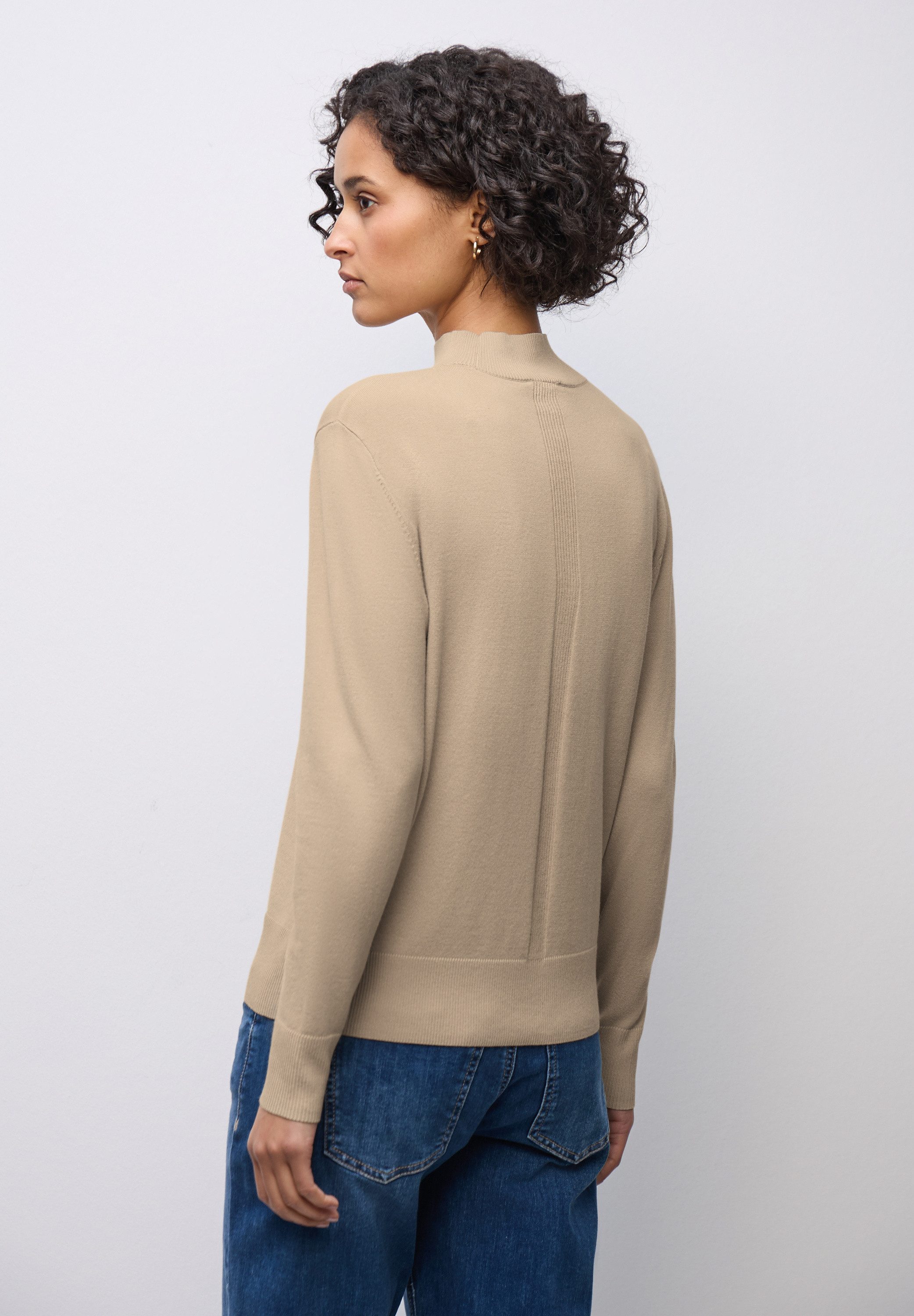 STREET ONE STUDIO Strickpullover mit Materialmix