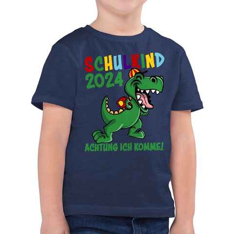 Shirtracer T-Shirt Schulkind 2024 Achtung ich komme! - bunt Einschulung Junge Schulanfang Geschenke