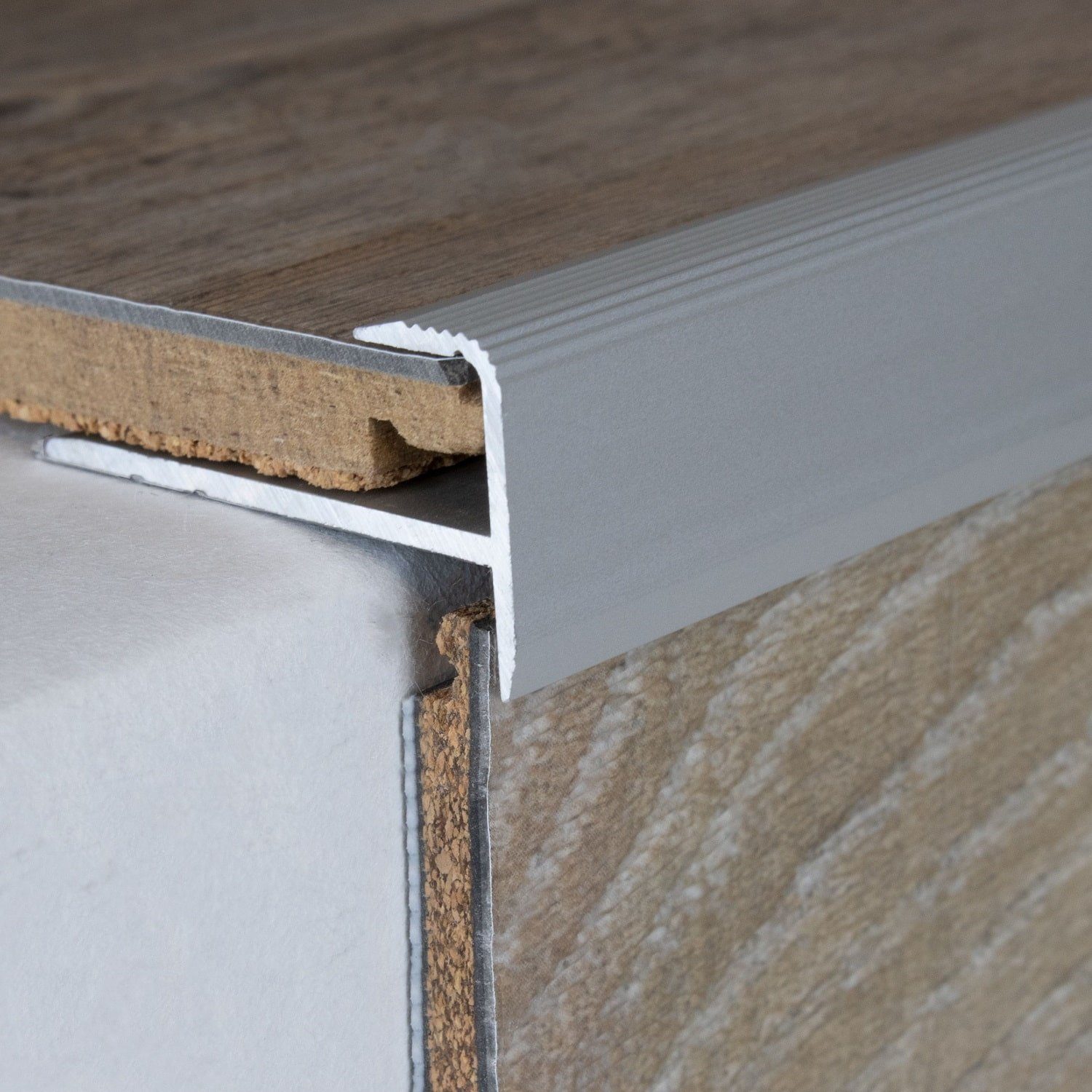 PROVISTON Abschlussprofil Aluminium, 15.5 x 34 x 1000 x 8.5 mm, Silber, Einfassprofile (1-St)