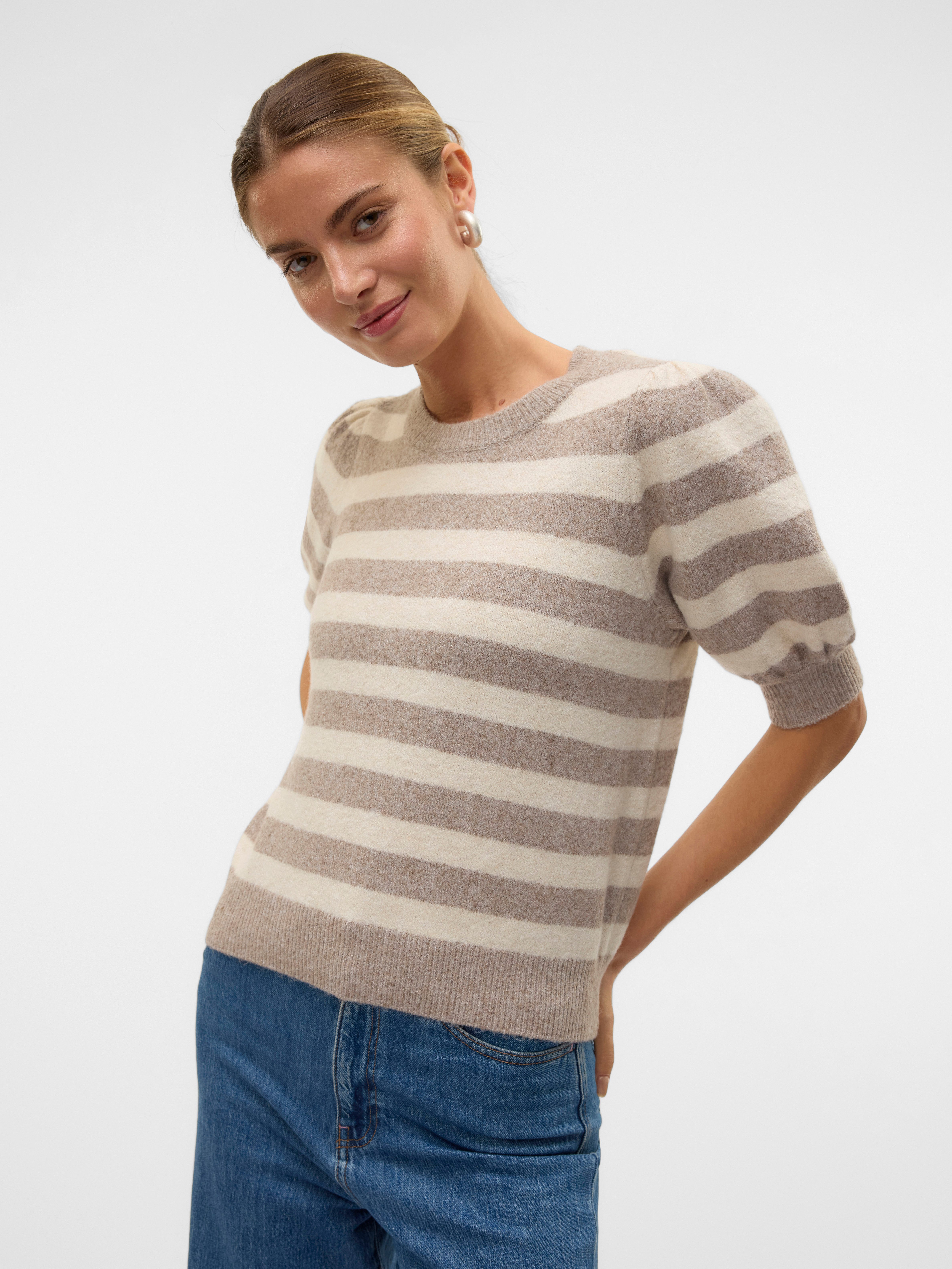 Vero Moda Kurzarmpullover VMDOFFY 2/4 O-NECK günstig online kaufen