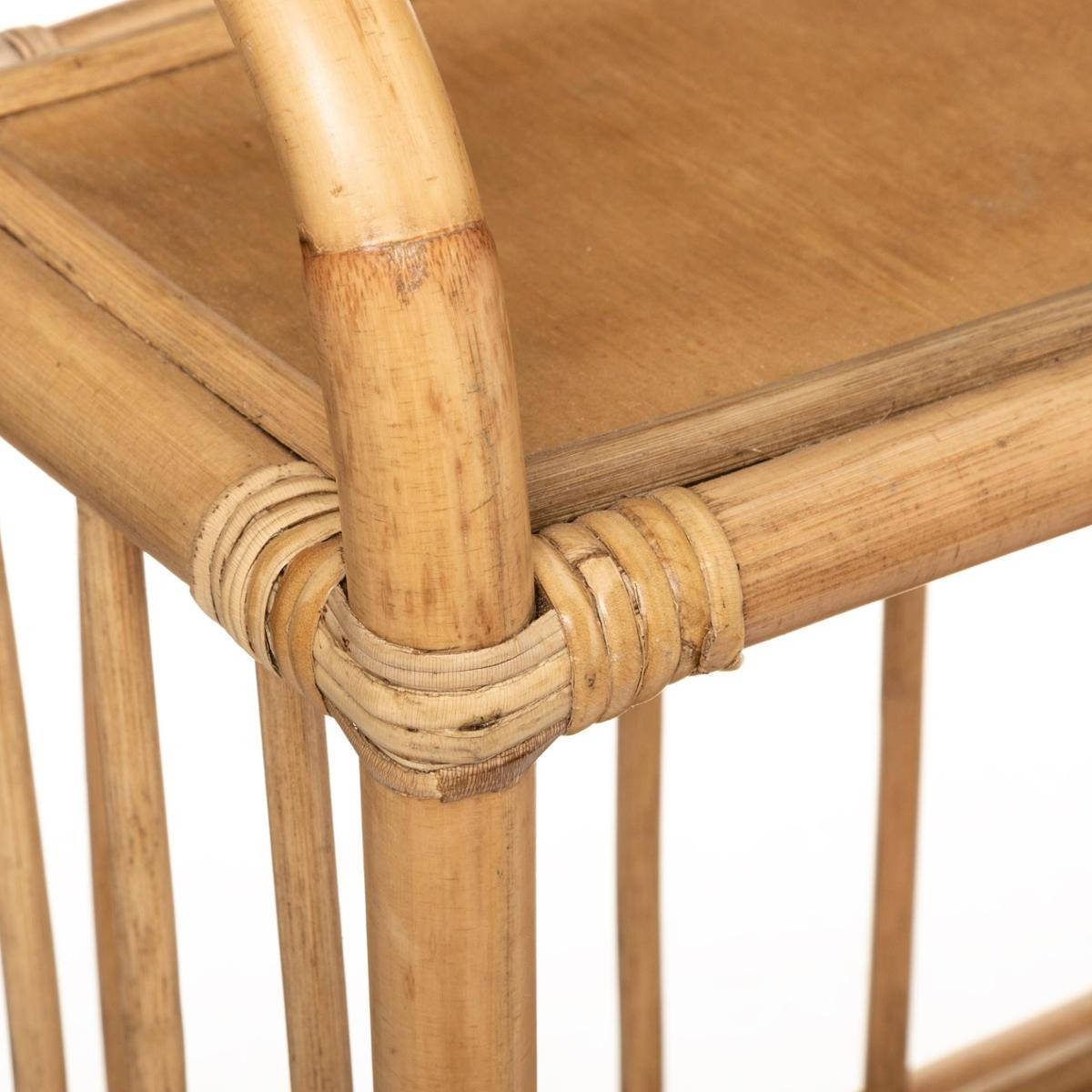 Atmosphera Créateur d'intérieur Standregal Bücherregal aus Rattan, 2 Ablagen, 60 x 20 x 50 cm