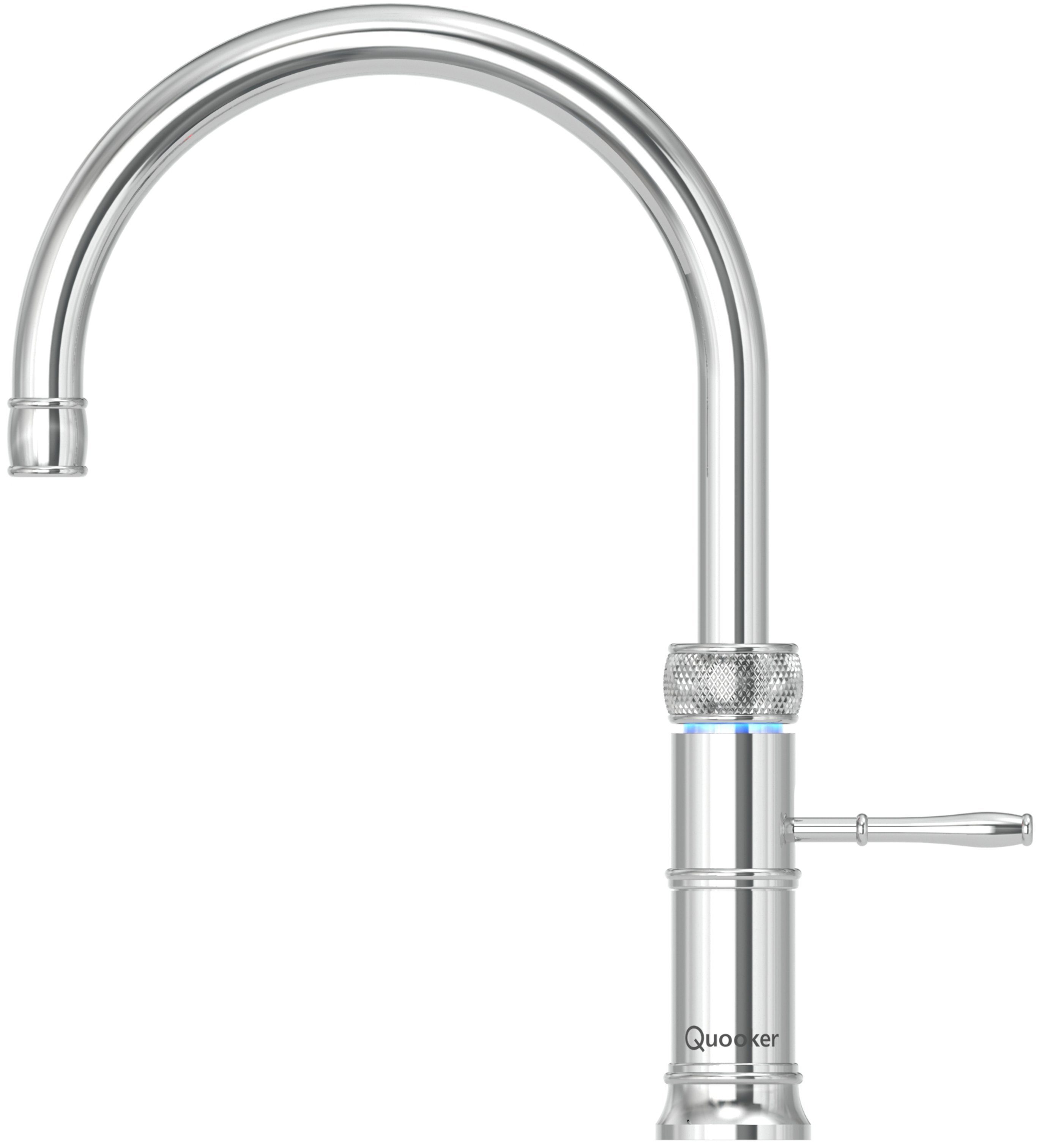 2 FUSION mit B Trinkwassersystem QUOOKER Küchenarmatur 100°C ROUND Kochendwasserhahn (2-St) CLASSIC Chrom mit CUBE QUOOKER (22CFRCHRCUBE) COMBI
