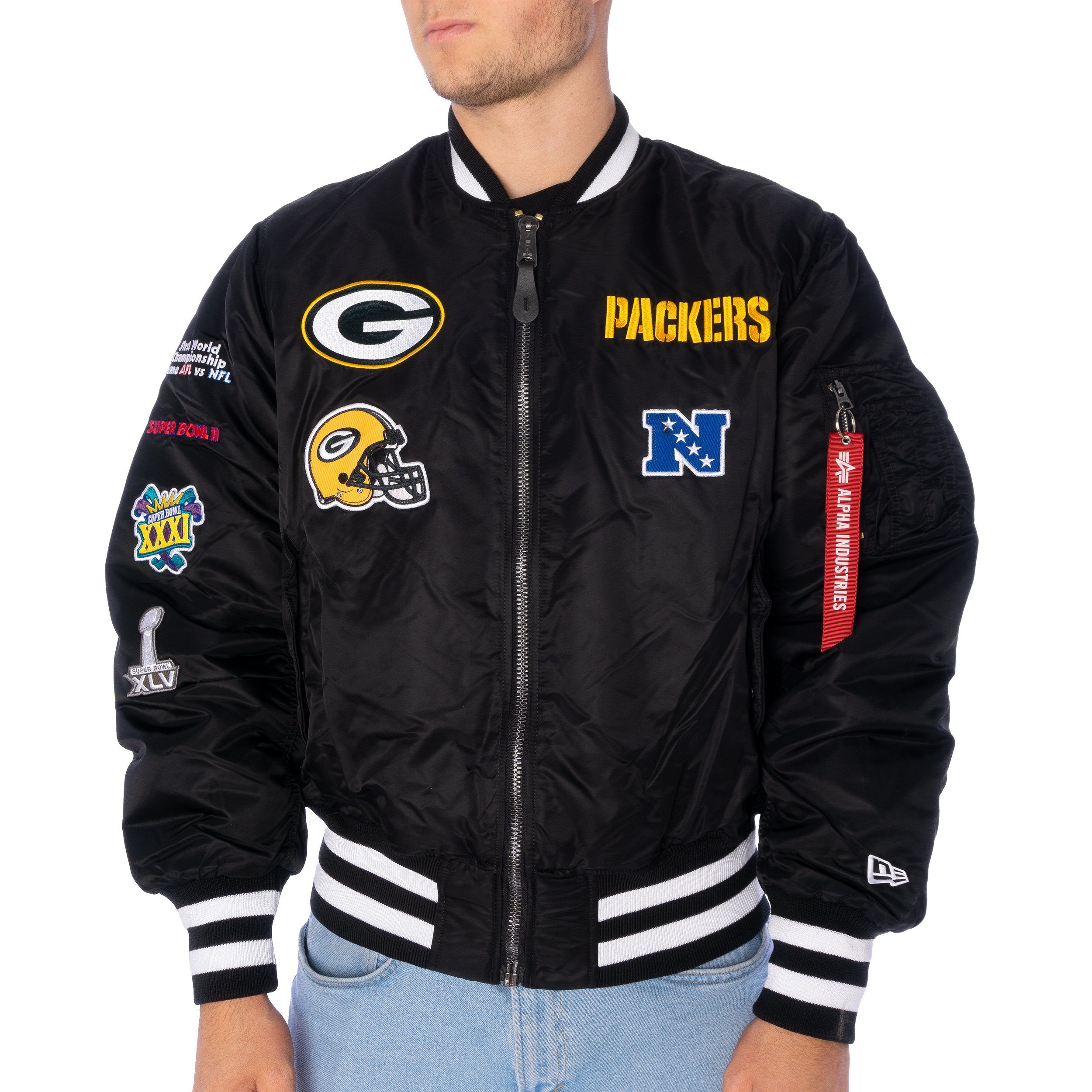 Wendejacke Jacke New Era Alpha MA-1M Packers, G XXL