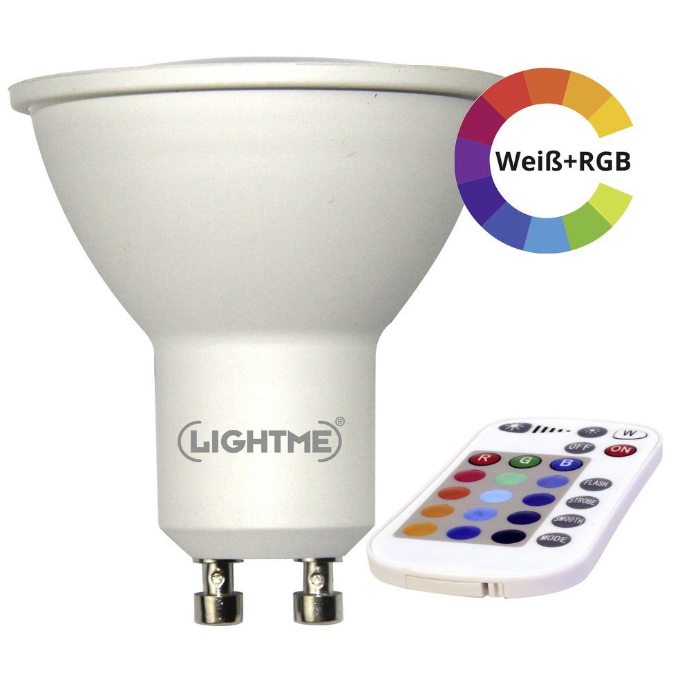 LightMe LED-Leuchtmittel LightMe LM85190-2 LED EEK G (A - G) GU10 Reflektor  4.5 W = 28 W RGBW (