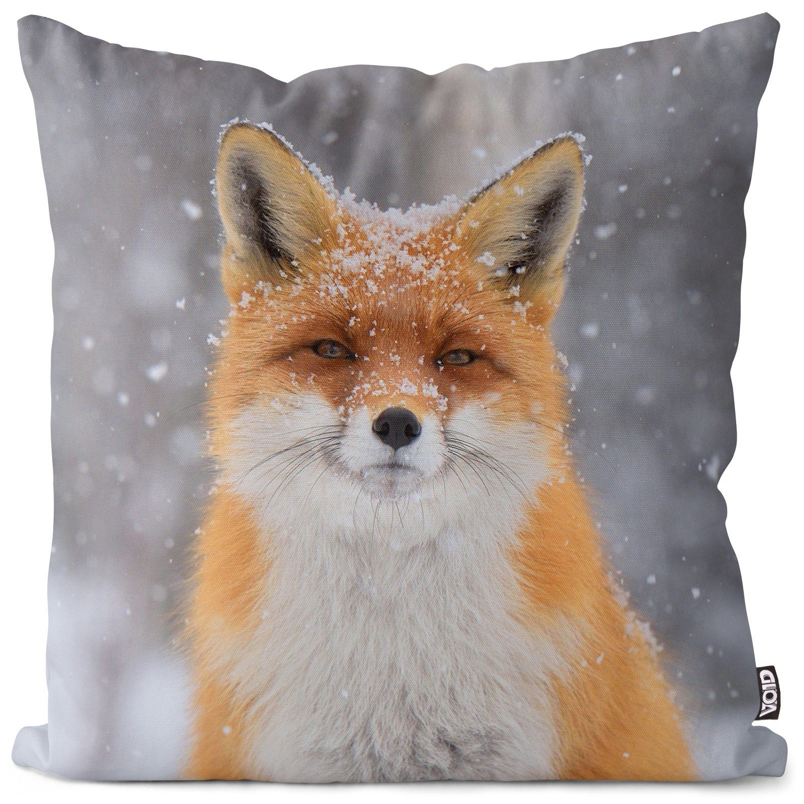 fuchs r Winter (1 Kissenbezug, Tier rot tier VOID Stück), Fuchs Schnee Rotfuchs säugetier wildlife
