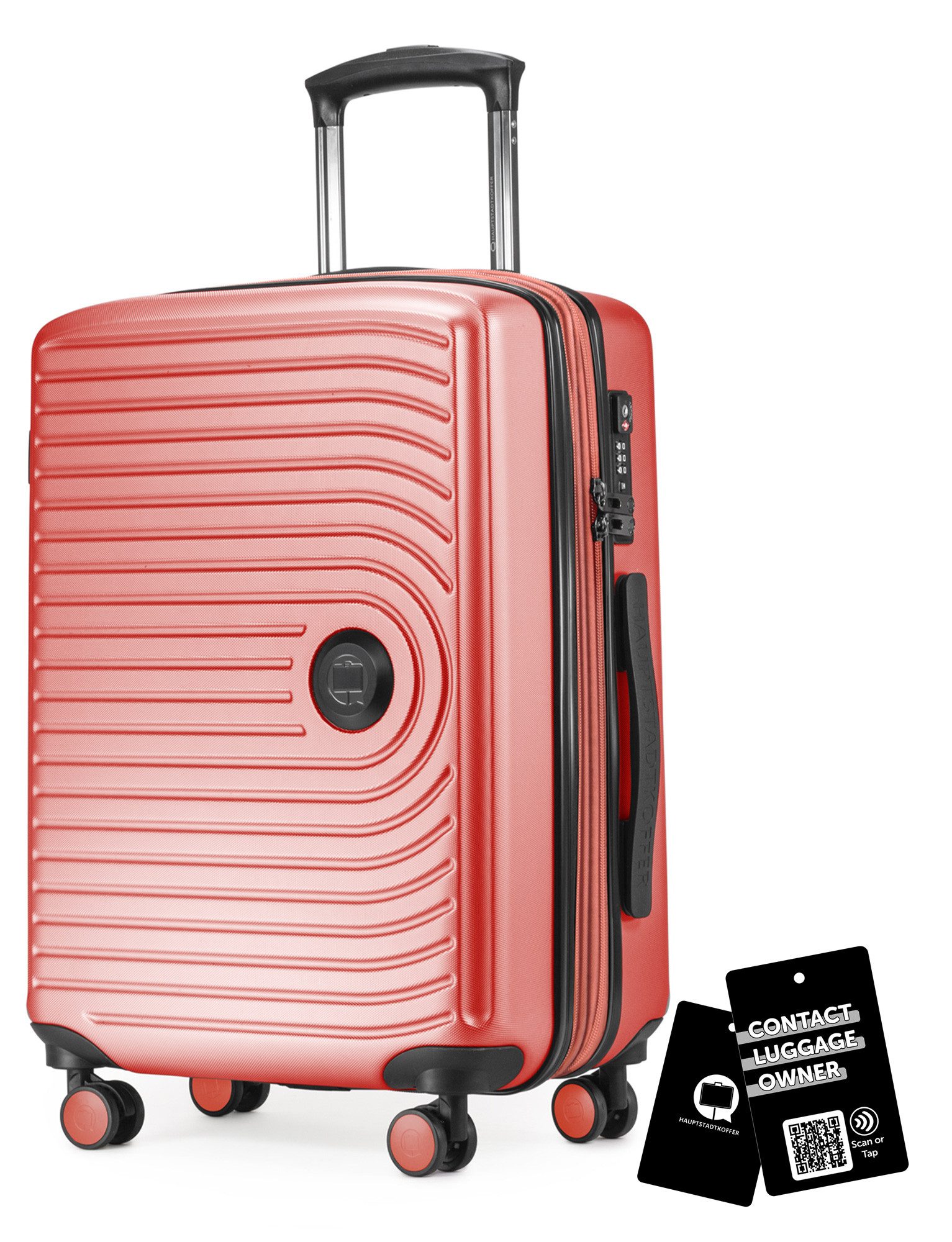 Hauptstadtkoffer Handgepäckkoffer Mitte, 4 Rollen, Handgepäck Koffer 55cm, erweiterbar auf 55L, TSA