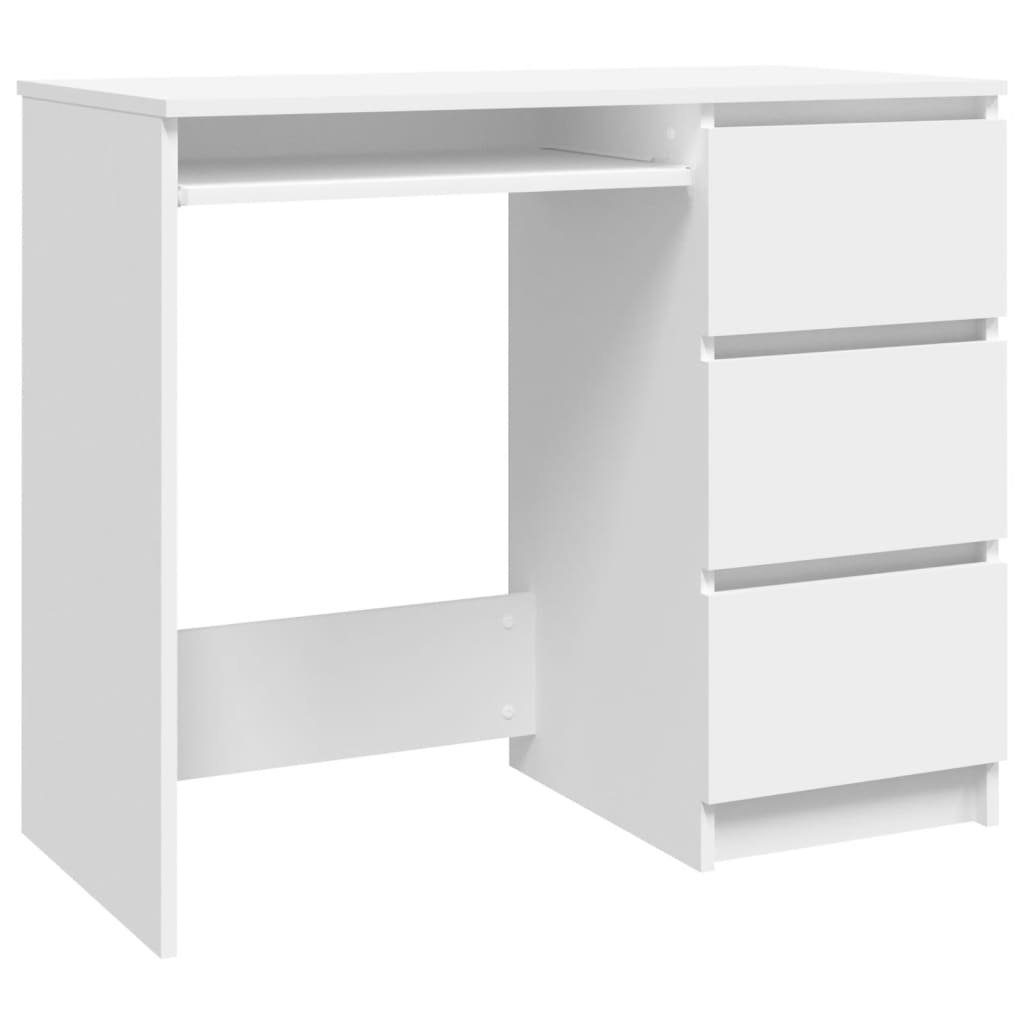 | Schreibtisch Weiß vidaXL cm Weiß Holzwerkstoff 90x45x76 Schreibtisch Weiß
