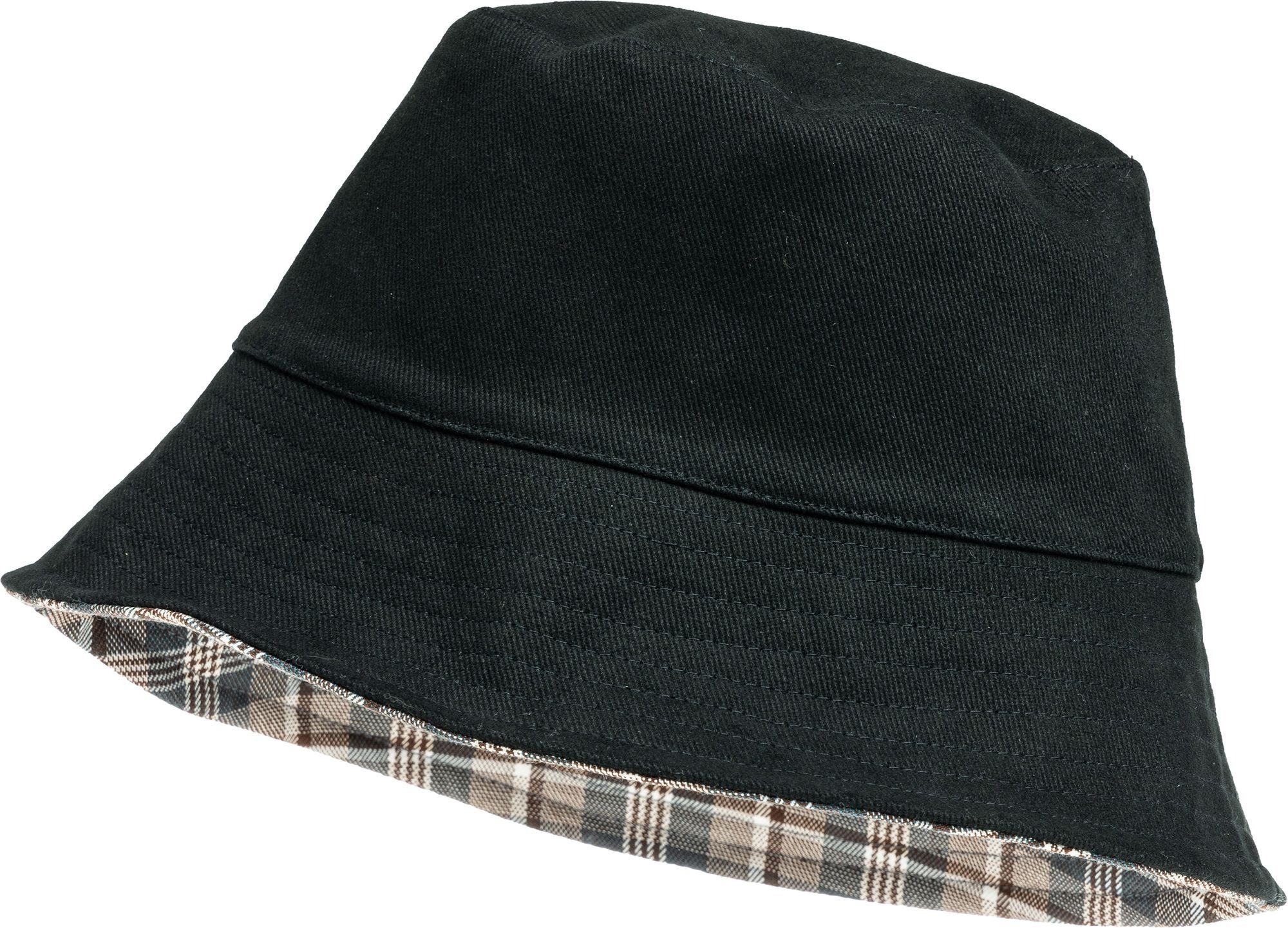 Caspar Fischerhut HT021 lässiger Unisex Sommer Fischerhut Bucket Hat zum Wenden Uni oder Karo Muster