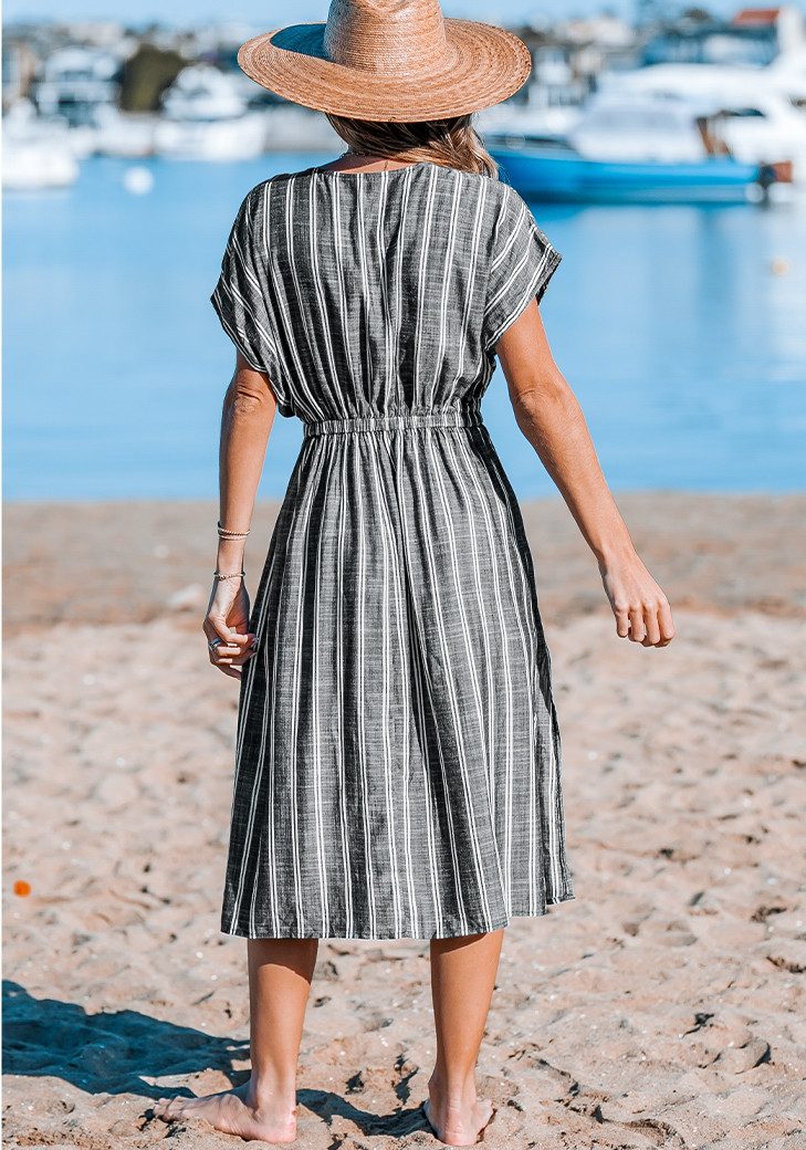 Cupshe Strandkleid Midi-Kleid mit Seitenschlitz